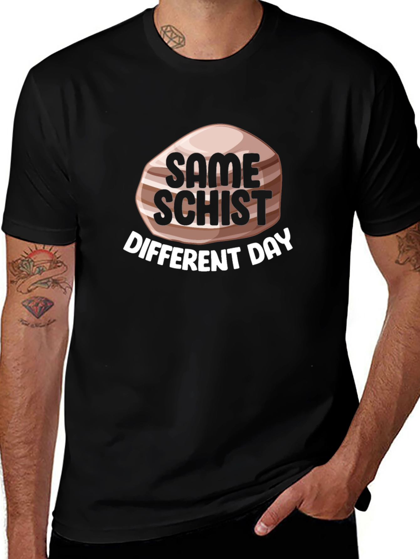 Same Schist Different Day Black T-Shirt