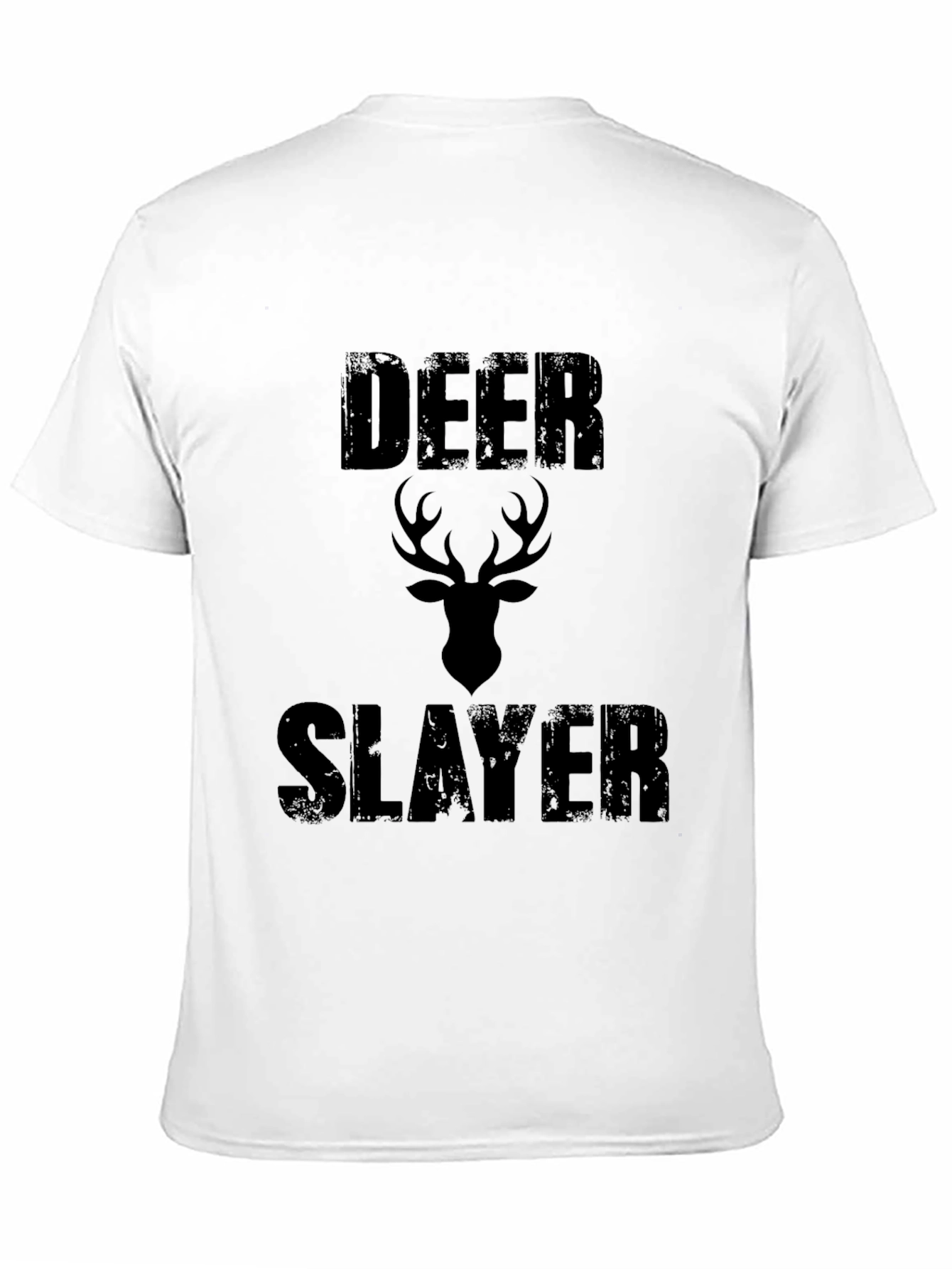 Deer Slayer Graphic Print Mens Black T-Shirt