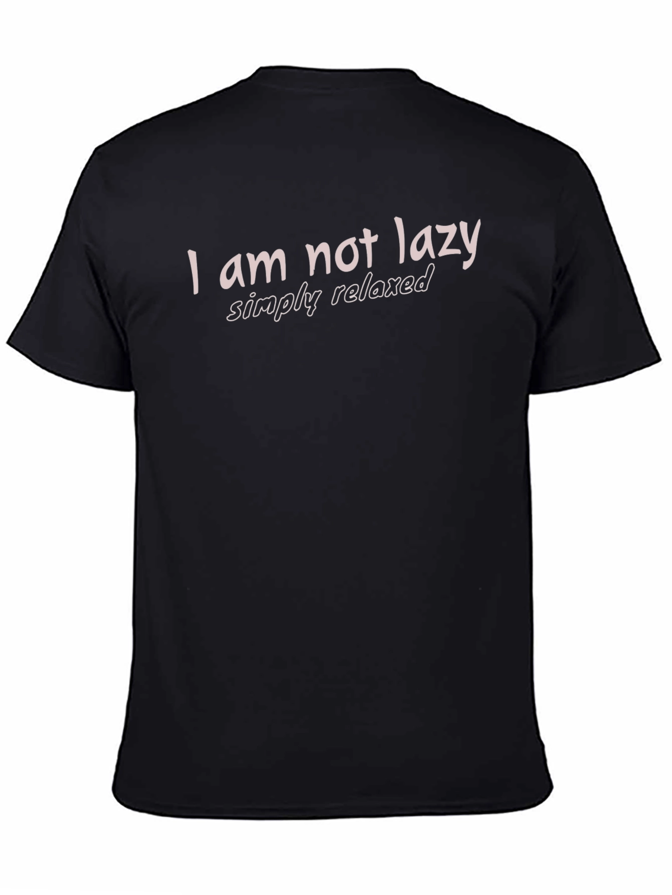 Relaxed Fit Graphic Tee - I am not lazy