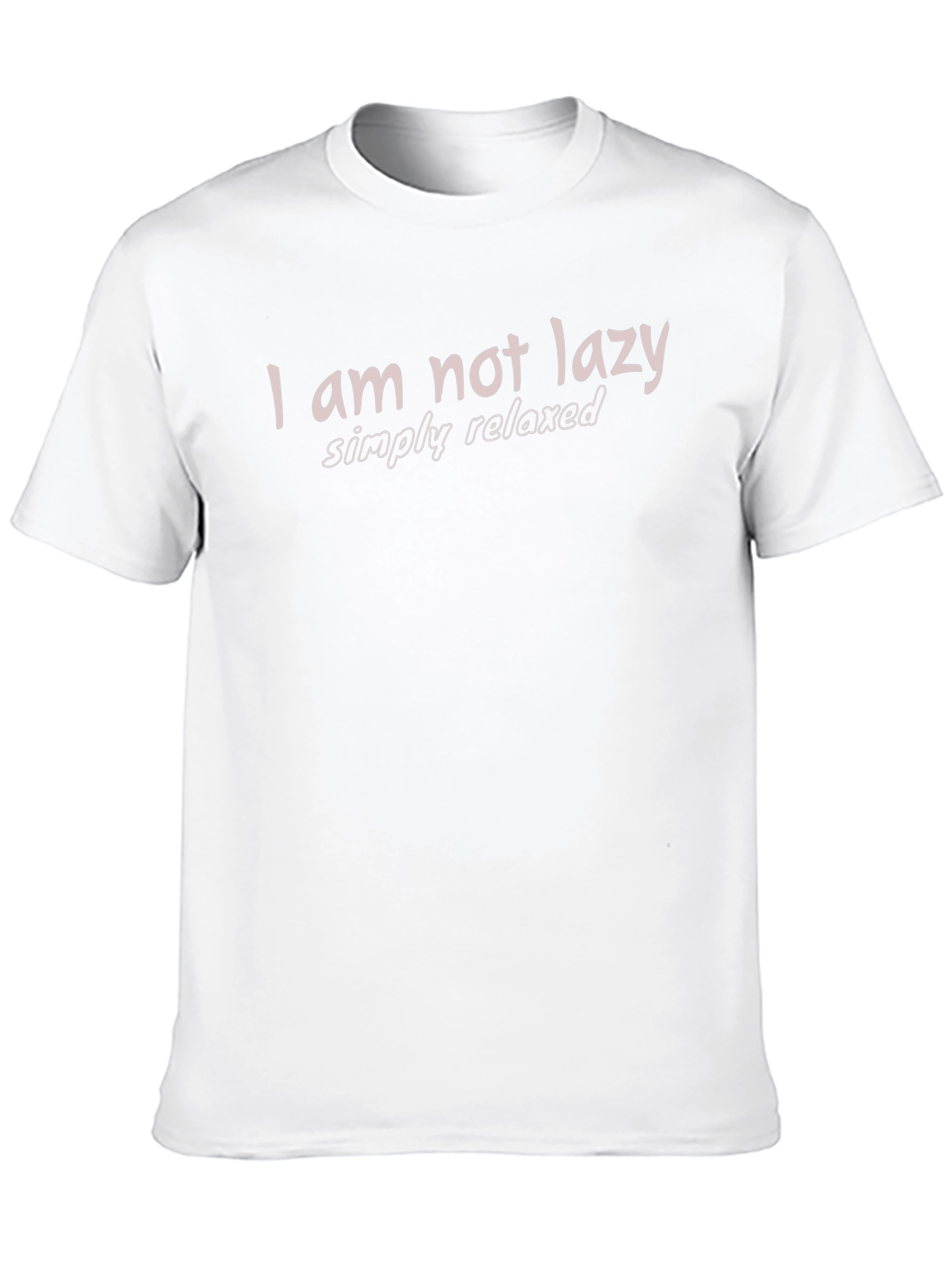 Relaxed Fit Graphic Tee - I am not lazy