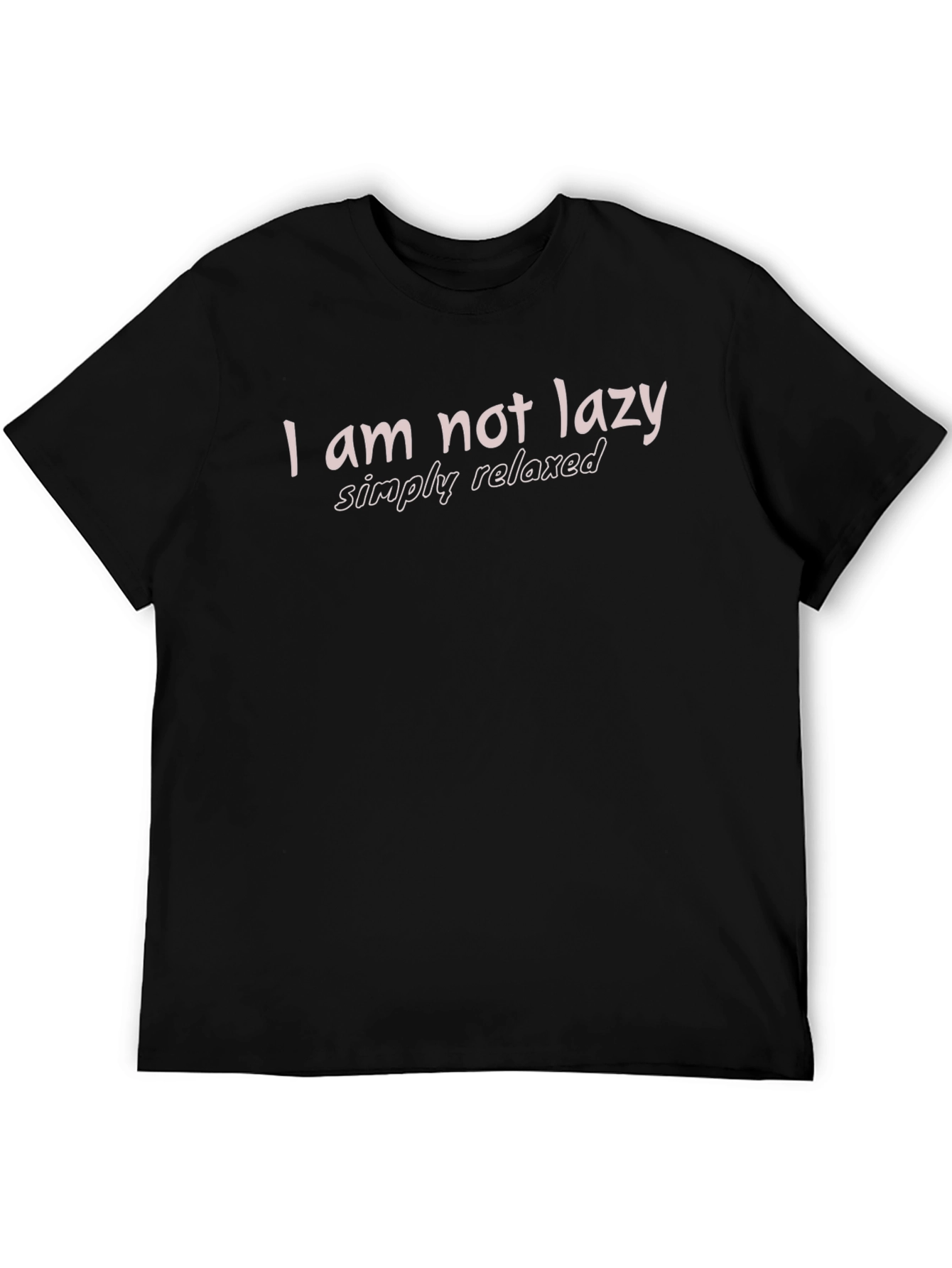 Relaxed Fit Graphic Tee - I am not lazy