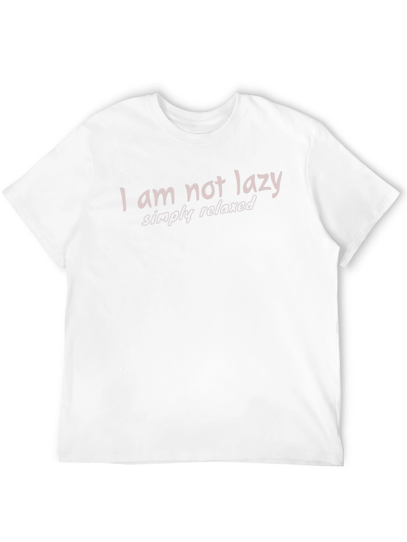 Relaxed Fit Graphic Tee - I am not lazy