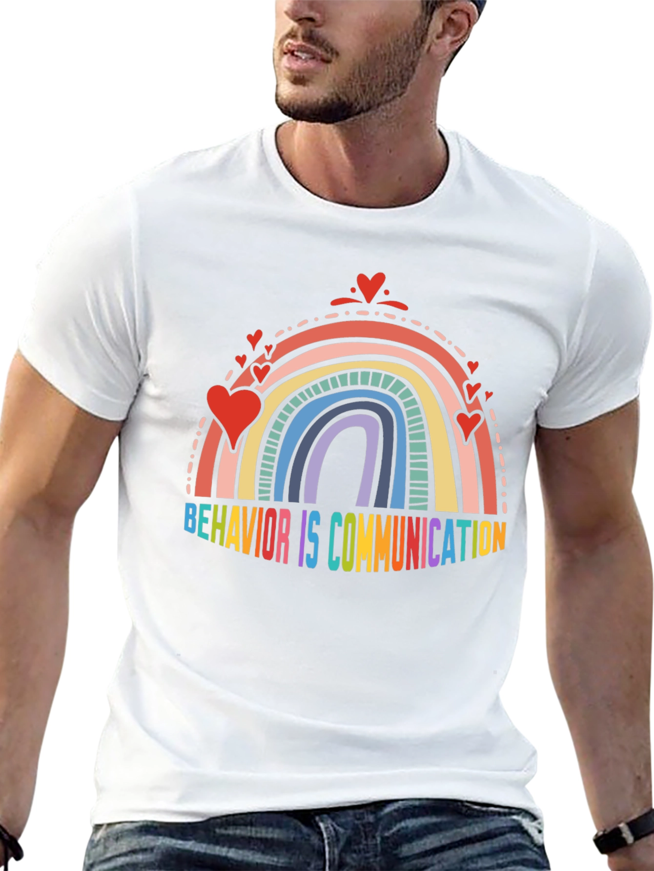 Behavior is Communication Rainbow Tee