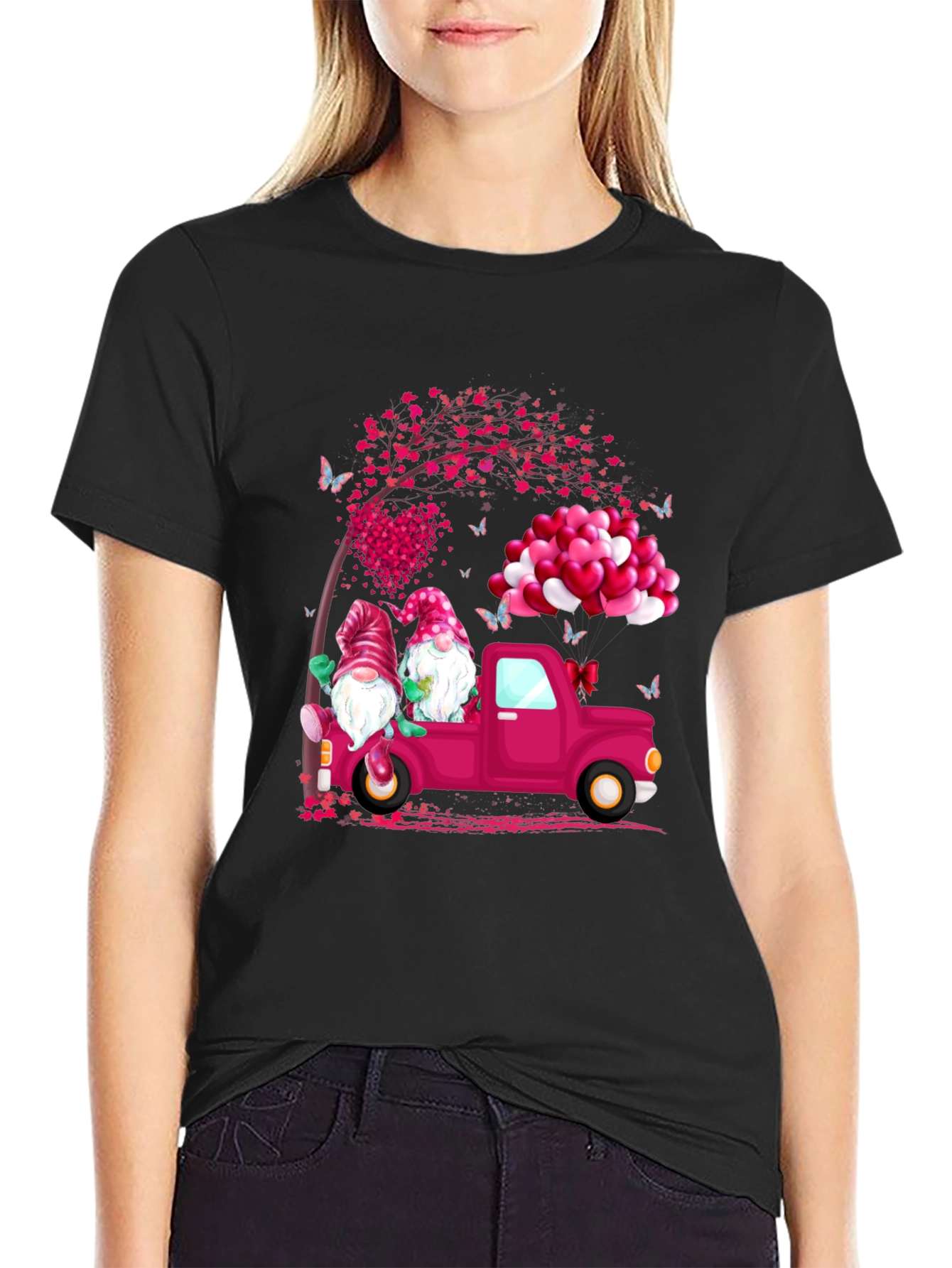 Gnome Love Truck Valentines Day T-Shirt