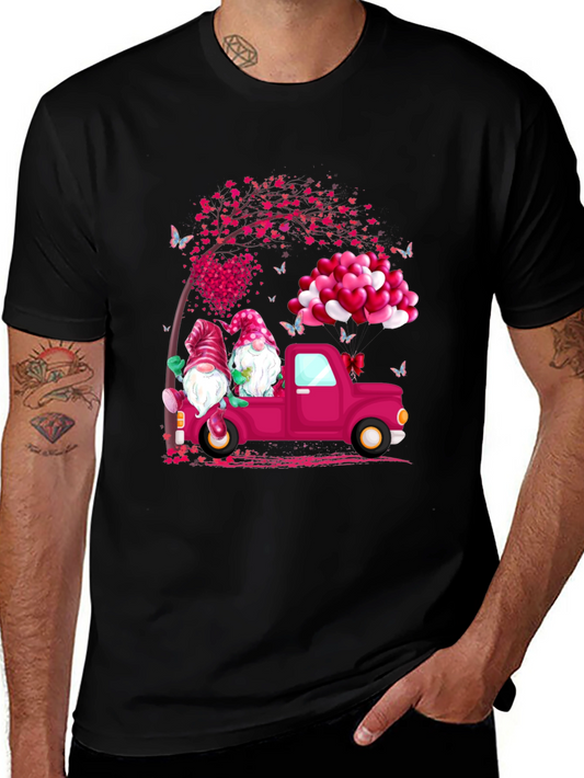 Gnome Love Truck Valentines Day T-Shirt