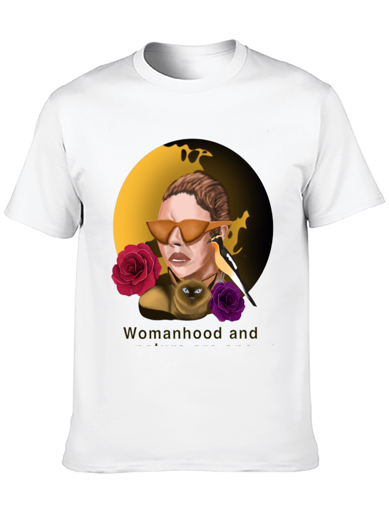 Womanhood and Art Graphic Black T-Shirt