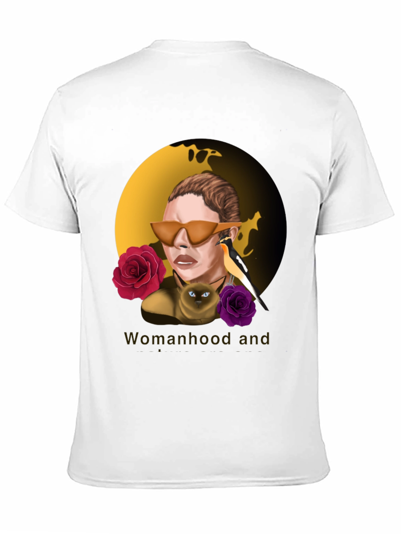 Womanhood and Art Graphic Black T-Shirt