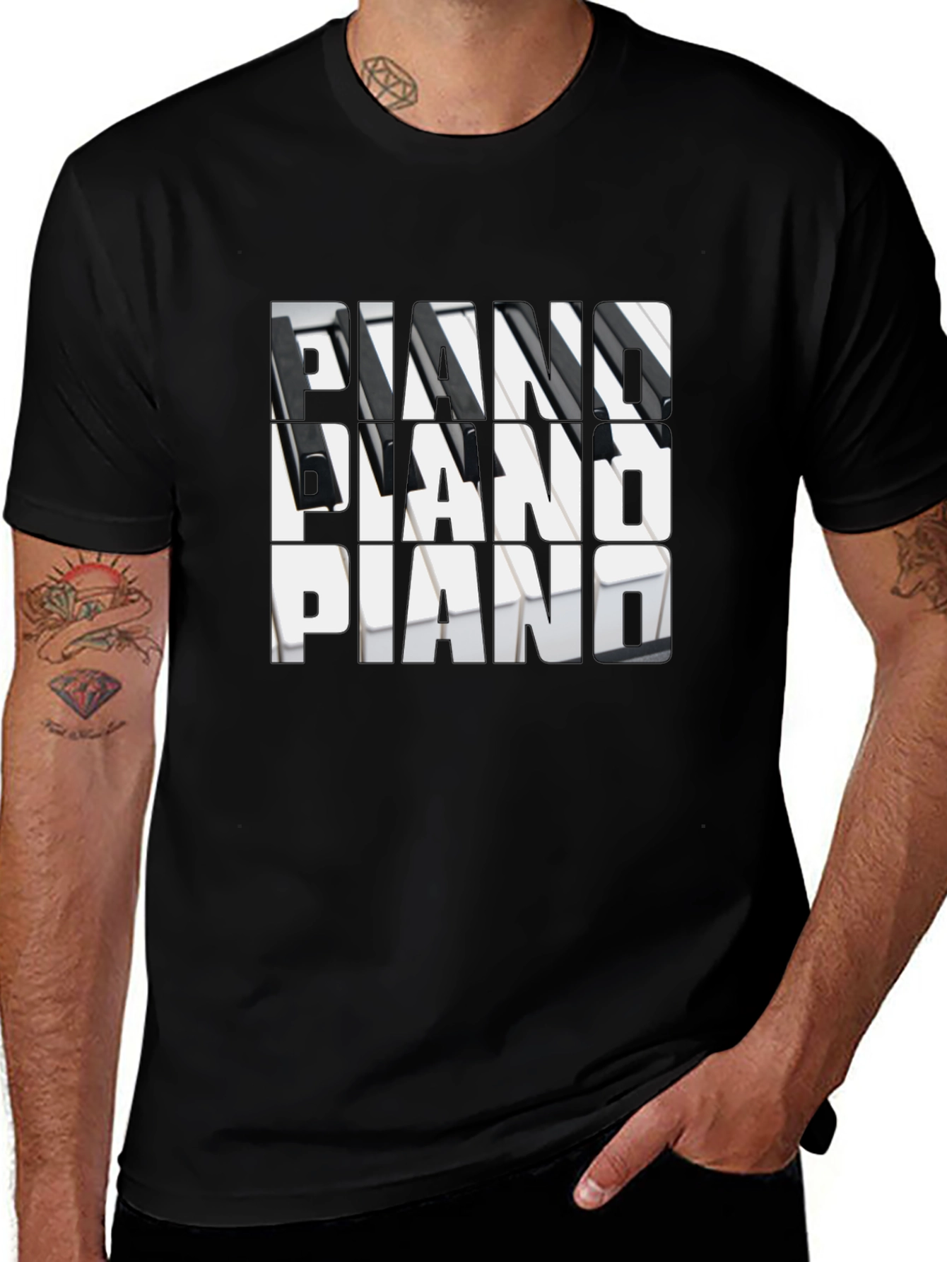 Piano Keys T-Shirt - Musical Instrument Tee
