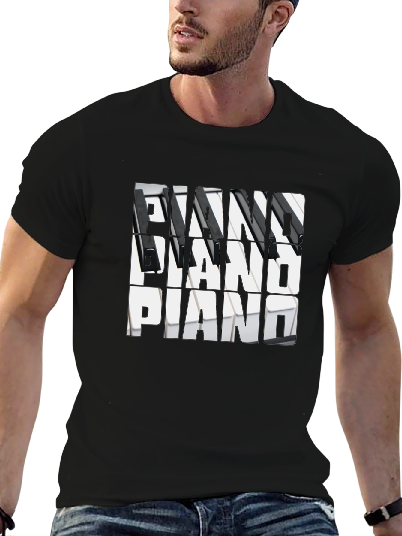 Piano Keys T-Shirt - Musical Instrument Tee