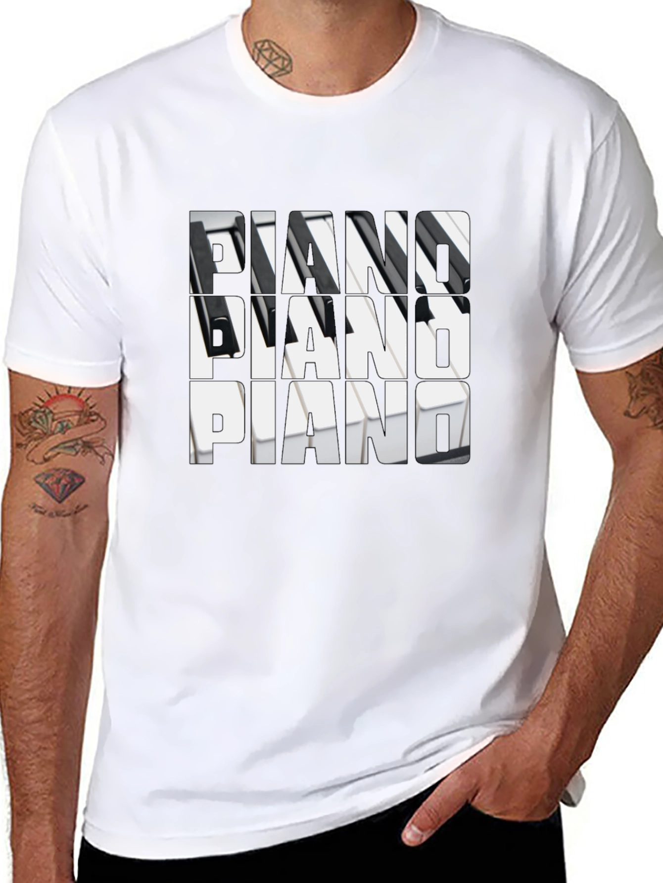 Piano Keys T-Shirt - Musical Instrument Tee