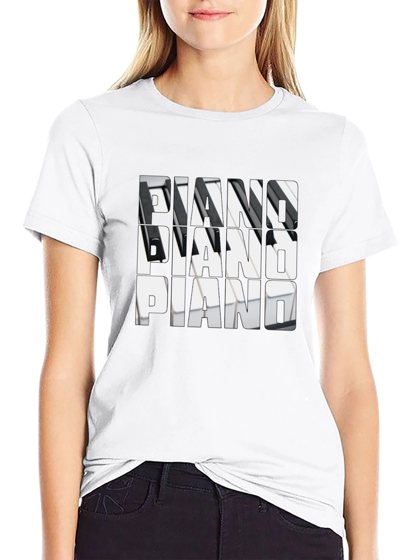 Piano Keys T-Shirt - Musical Instrument Tee