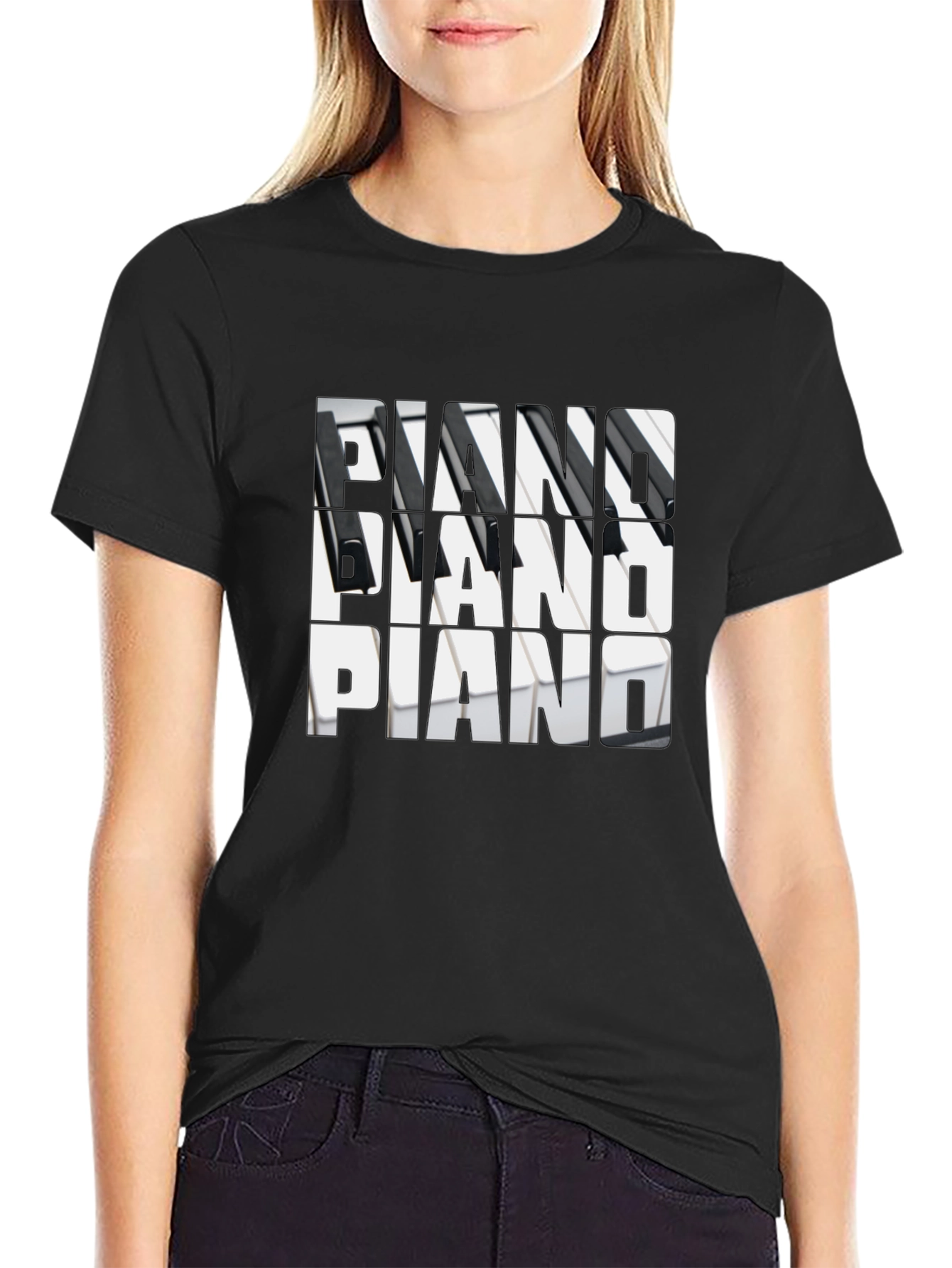 Piano Keys T-Shirt - Musical Instrument Tee