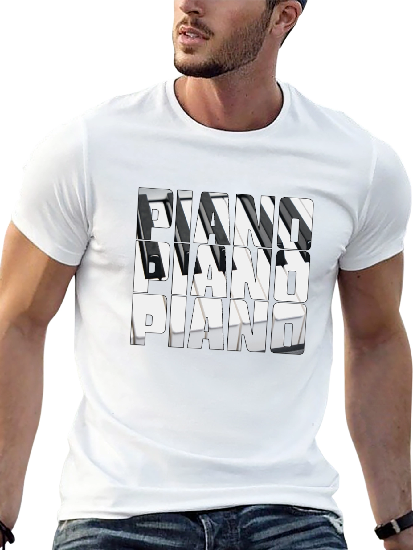 Piano Keys T-Shirt - Musical Instrument Tee