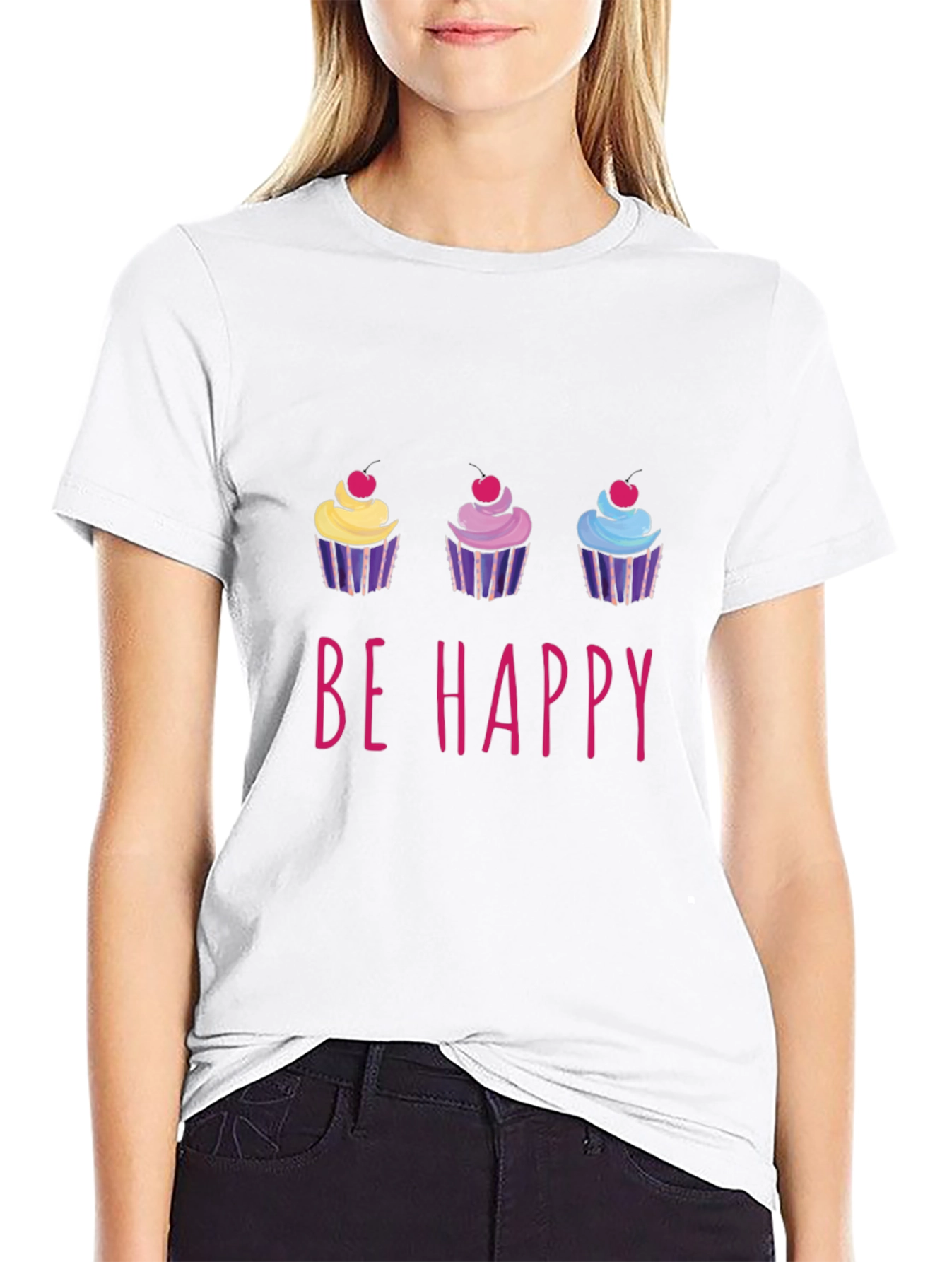 Be Happy Cupcake T-Shirt