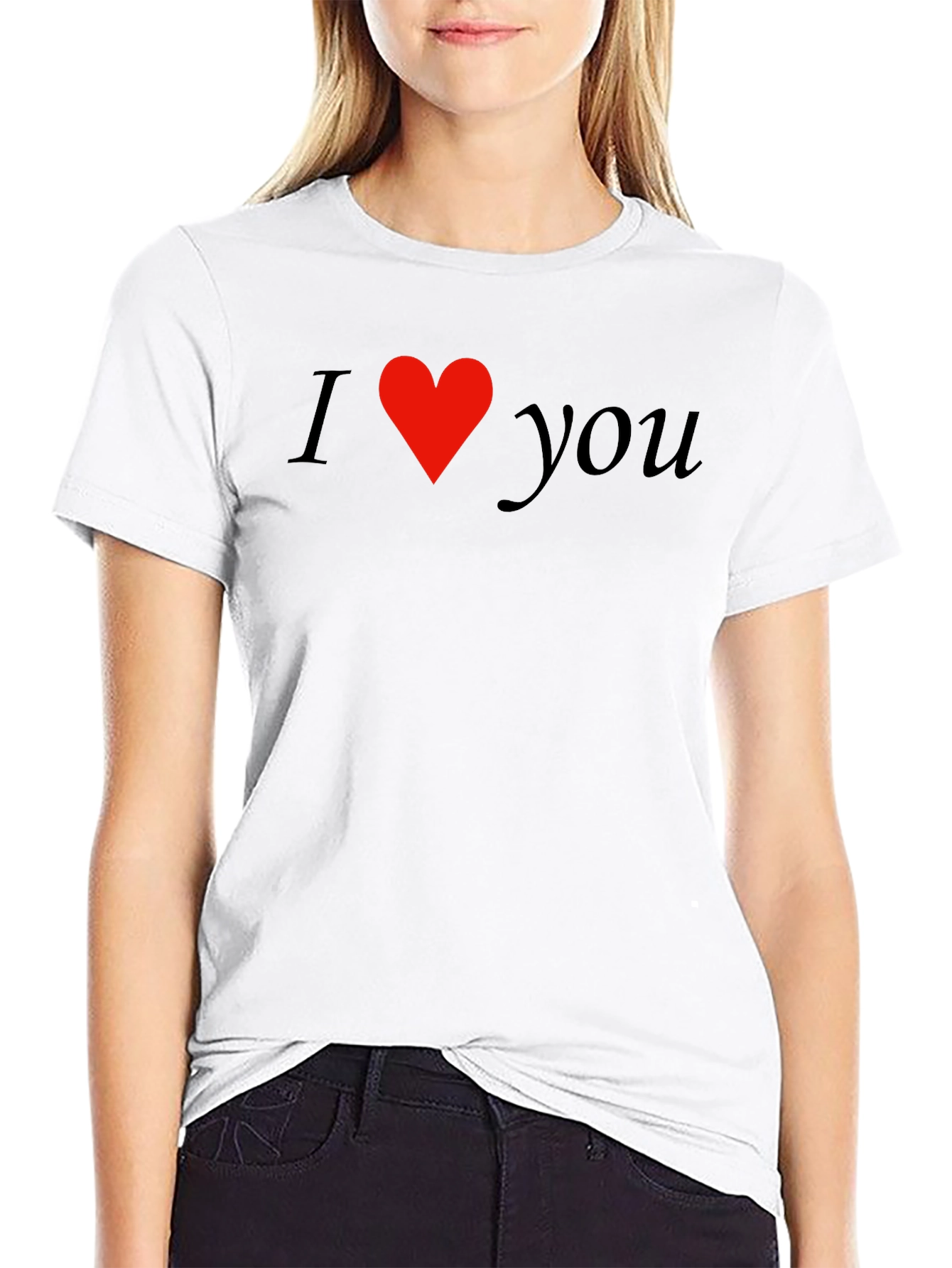 I Heart You Black Graphic Tee