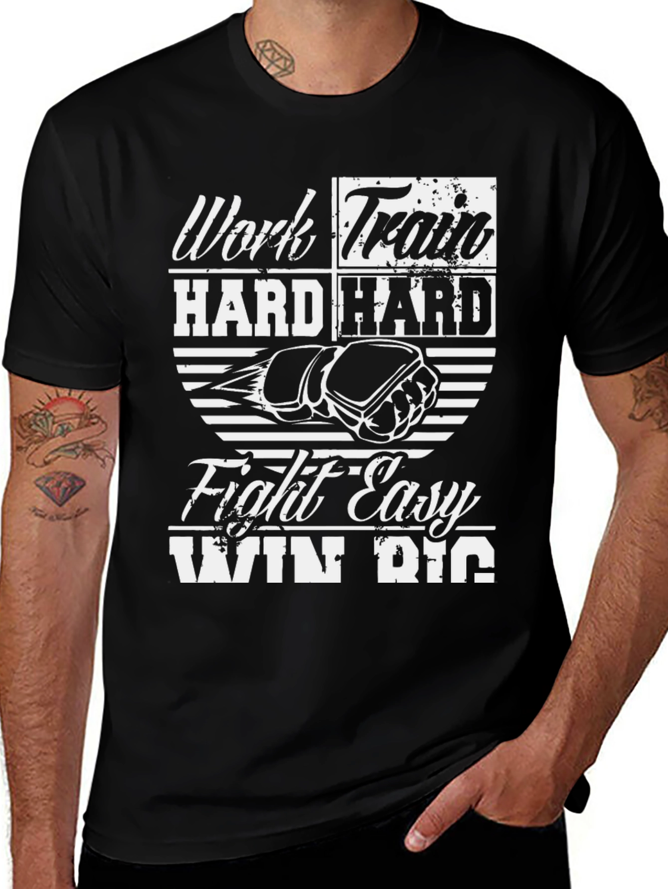 Work Hard Train Hard Graphic Tee