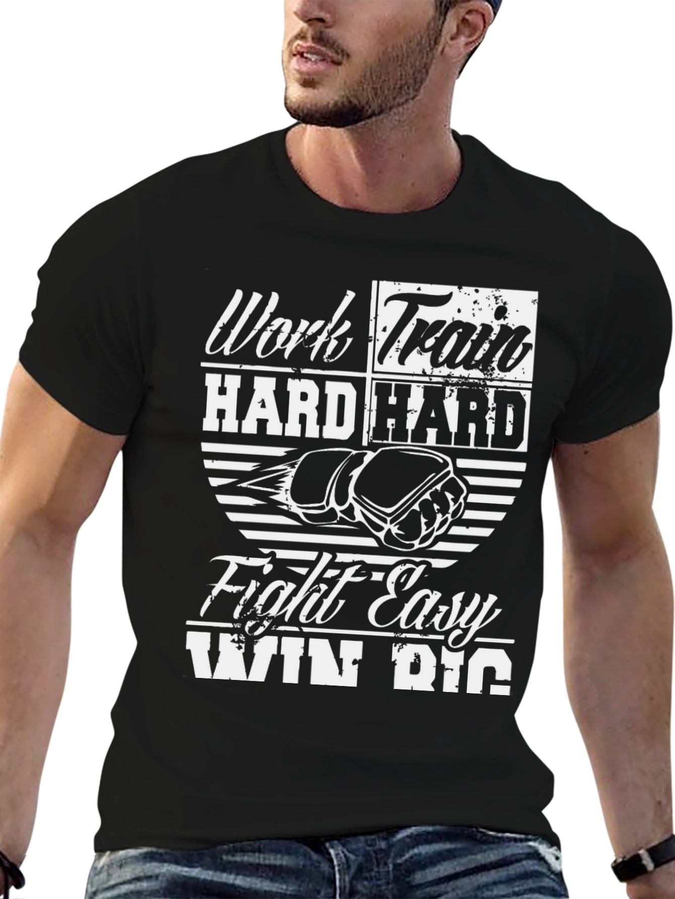 Work Hard Train Hard Graphic Tee