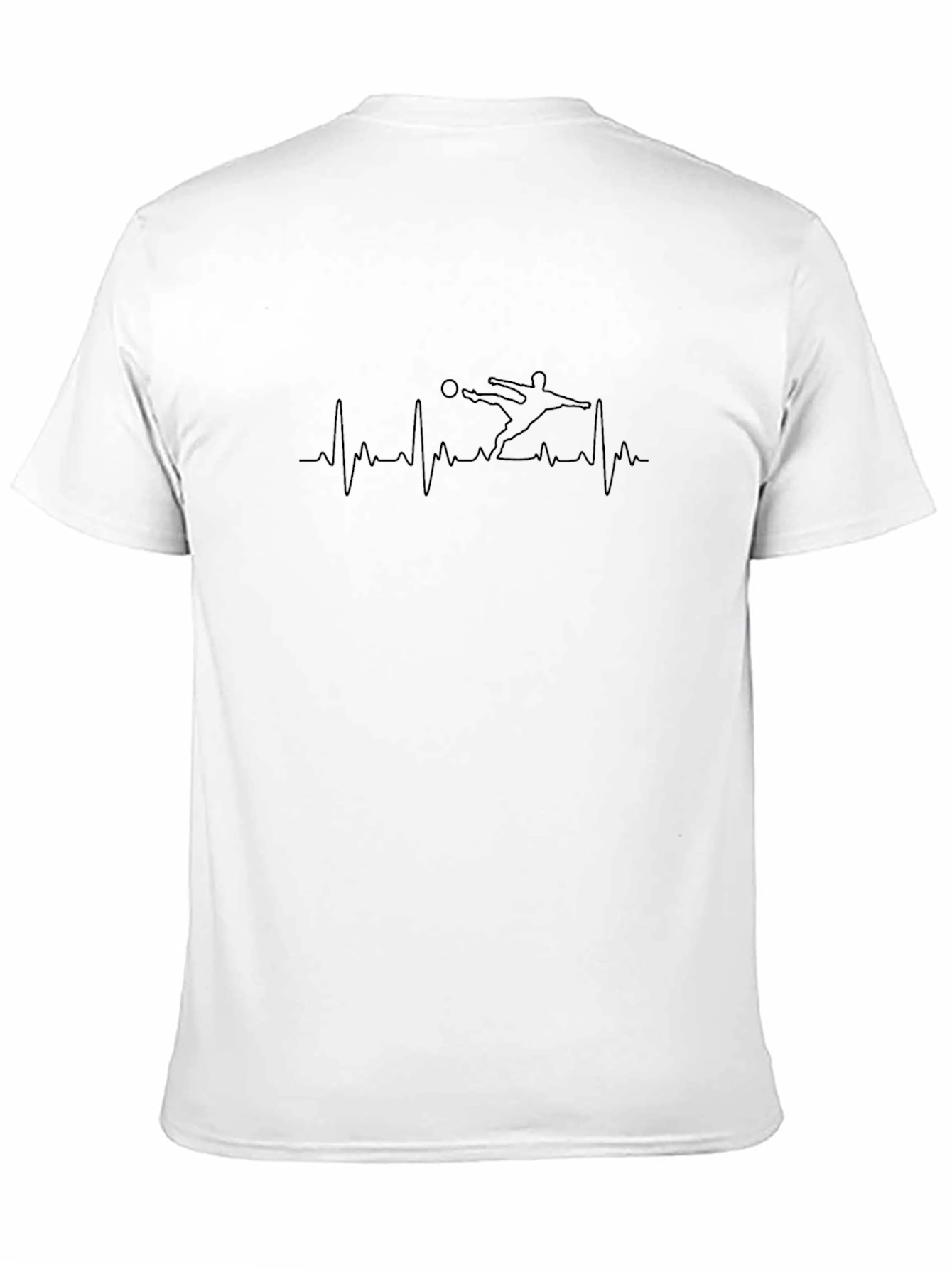 Soccer Heartbeat T-Shirt - Black