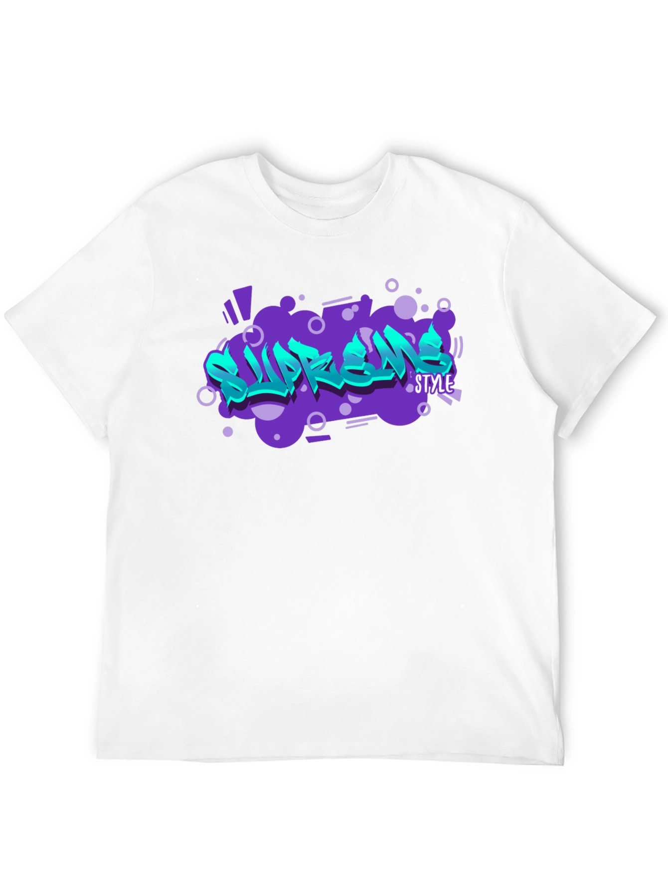 Supreme Style Graphic Print Black T-Shirt