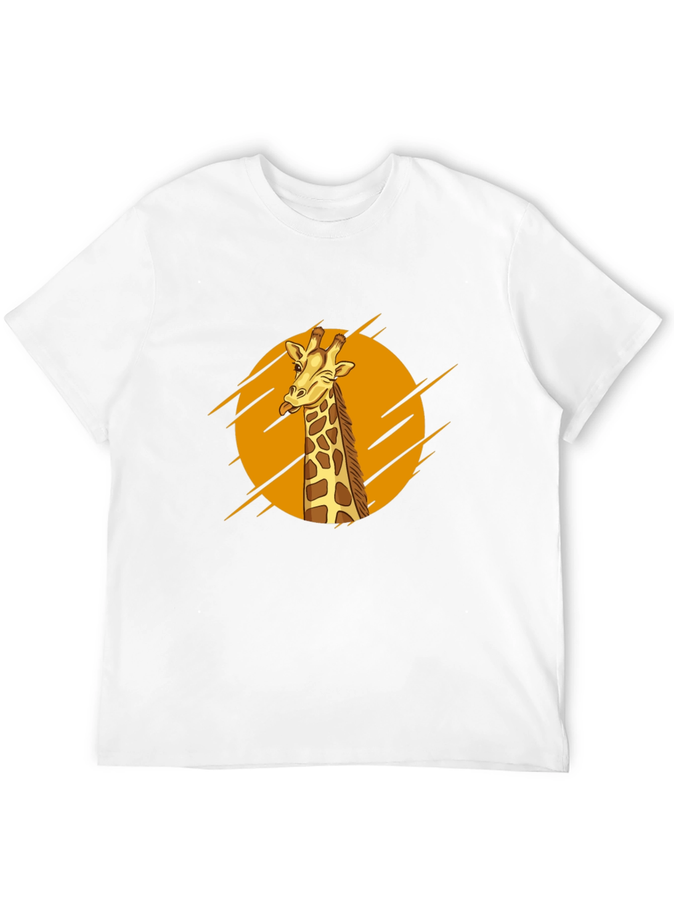 Funny Giraffe Graphic T-Shirt - Black Cotton Tee