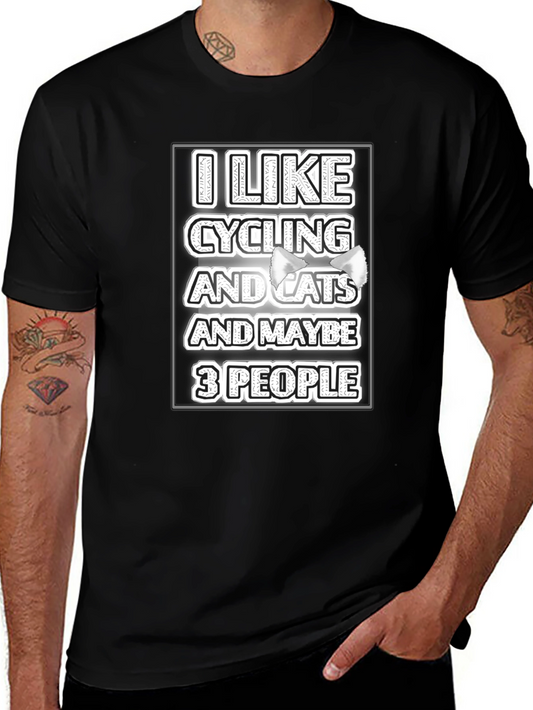 I Like Cycling and Cats T-Shirt