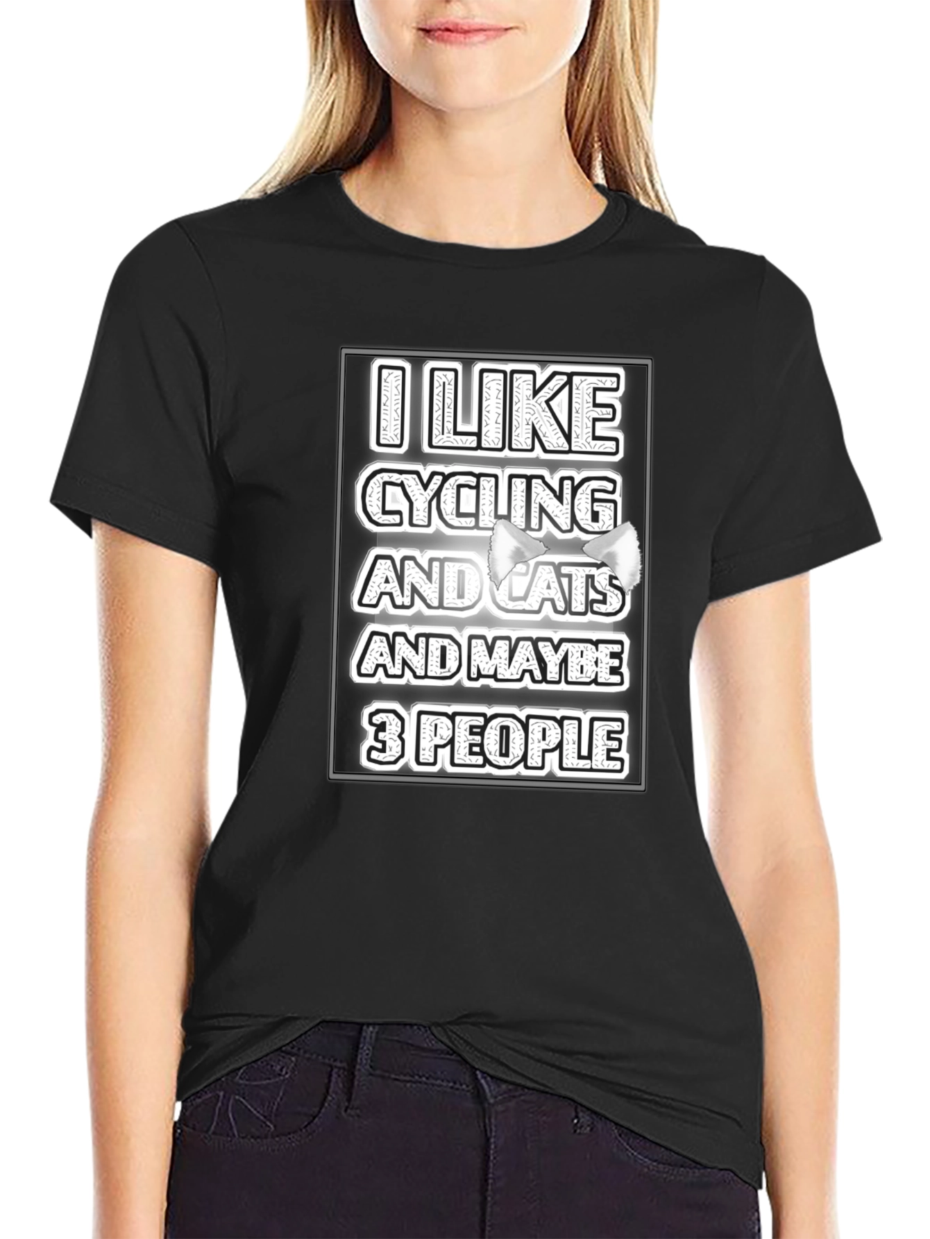 I Like Cycling and Cats T-Shirt