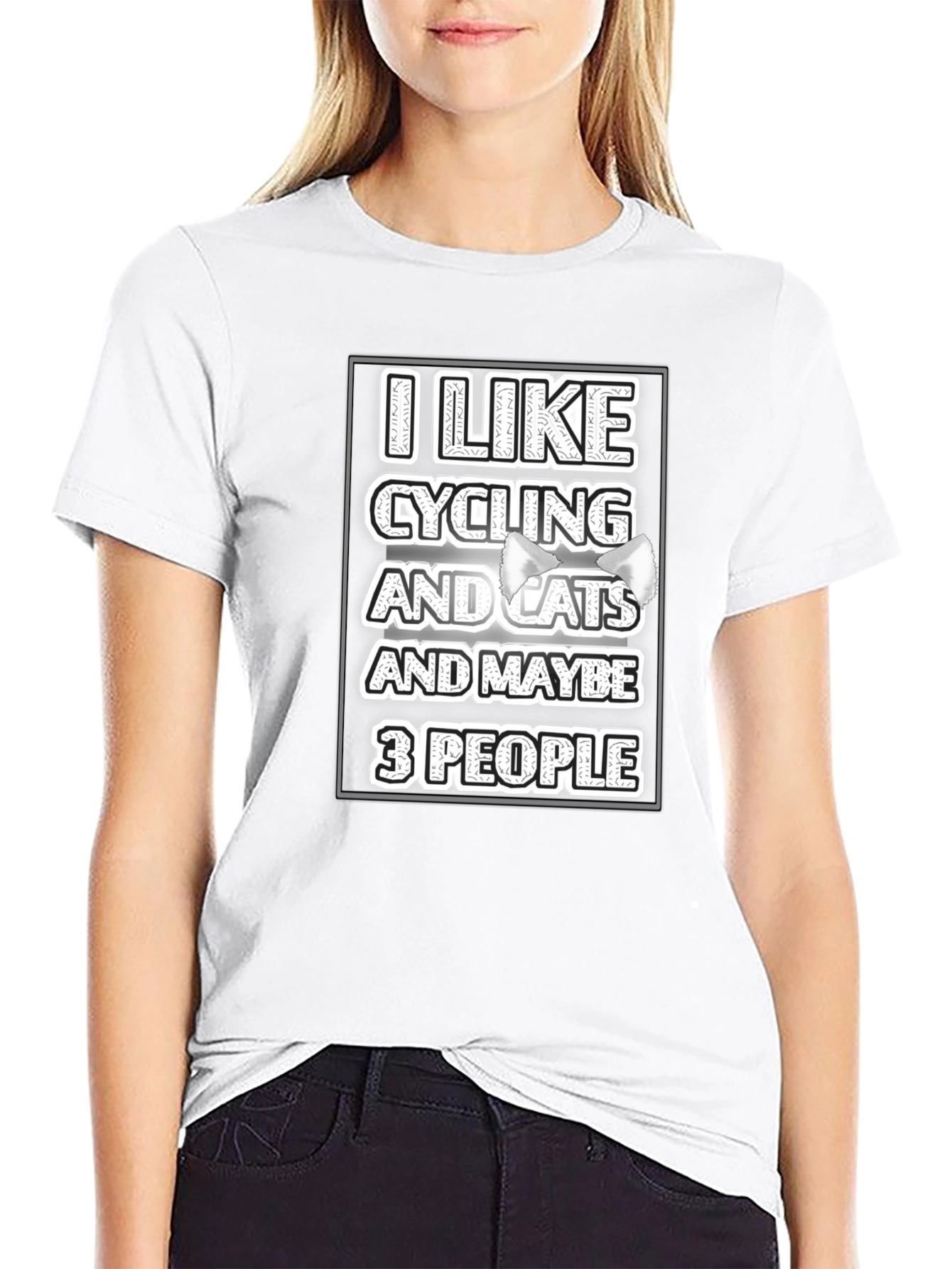 I Like Cycling and Cats T-Shirt