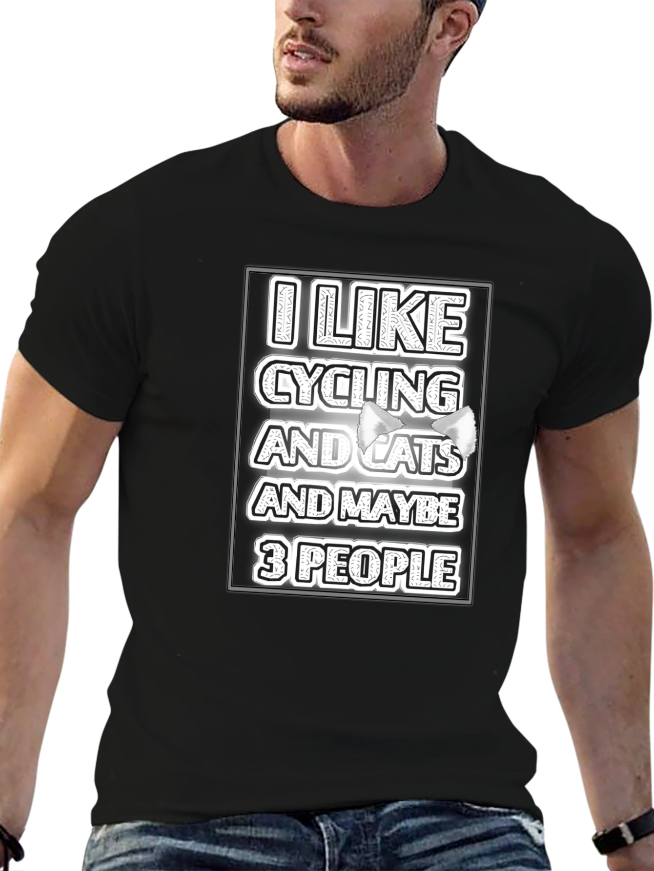 I Like Cycling and Cats T-Shirt
