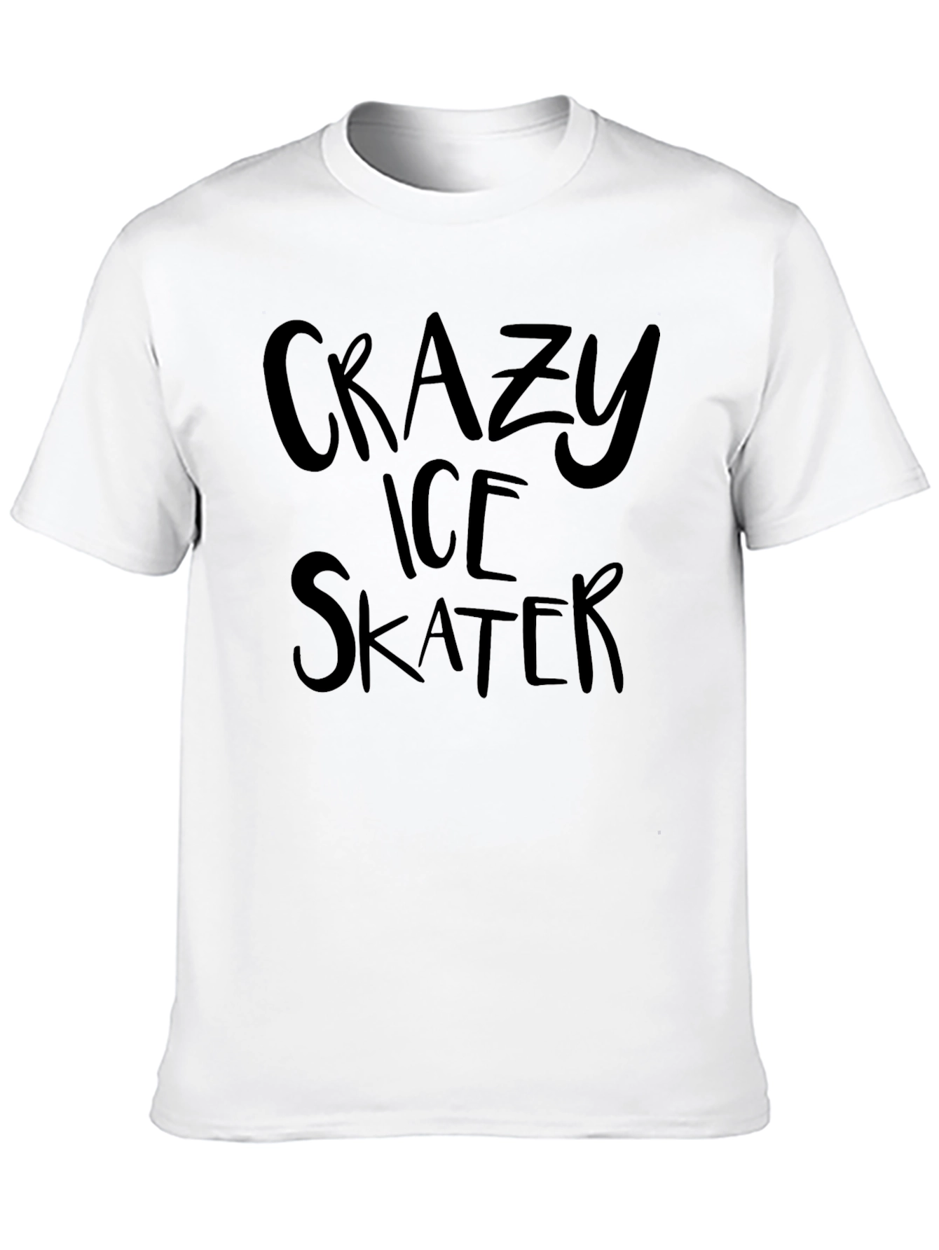 Crazy Ice Skater Graphic Tee - Black T-Shirt