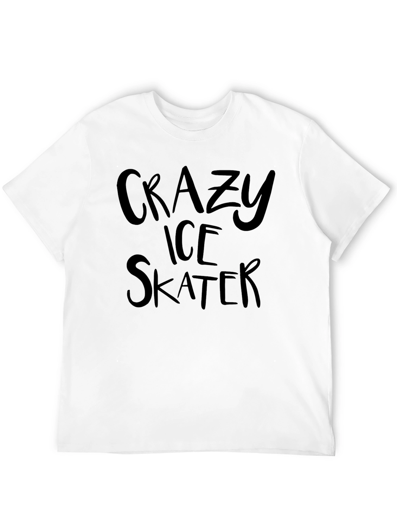 Crazy Ice Skater Graphic Tee - Black T-Shirt
