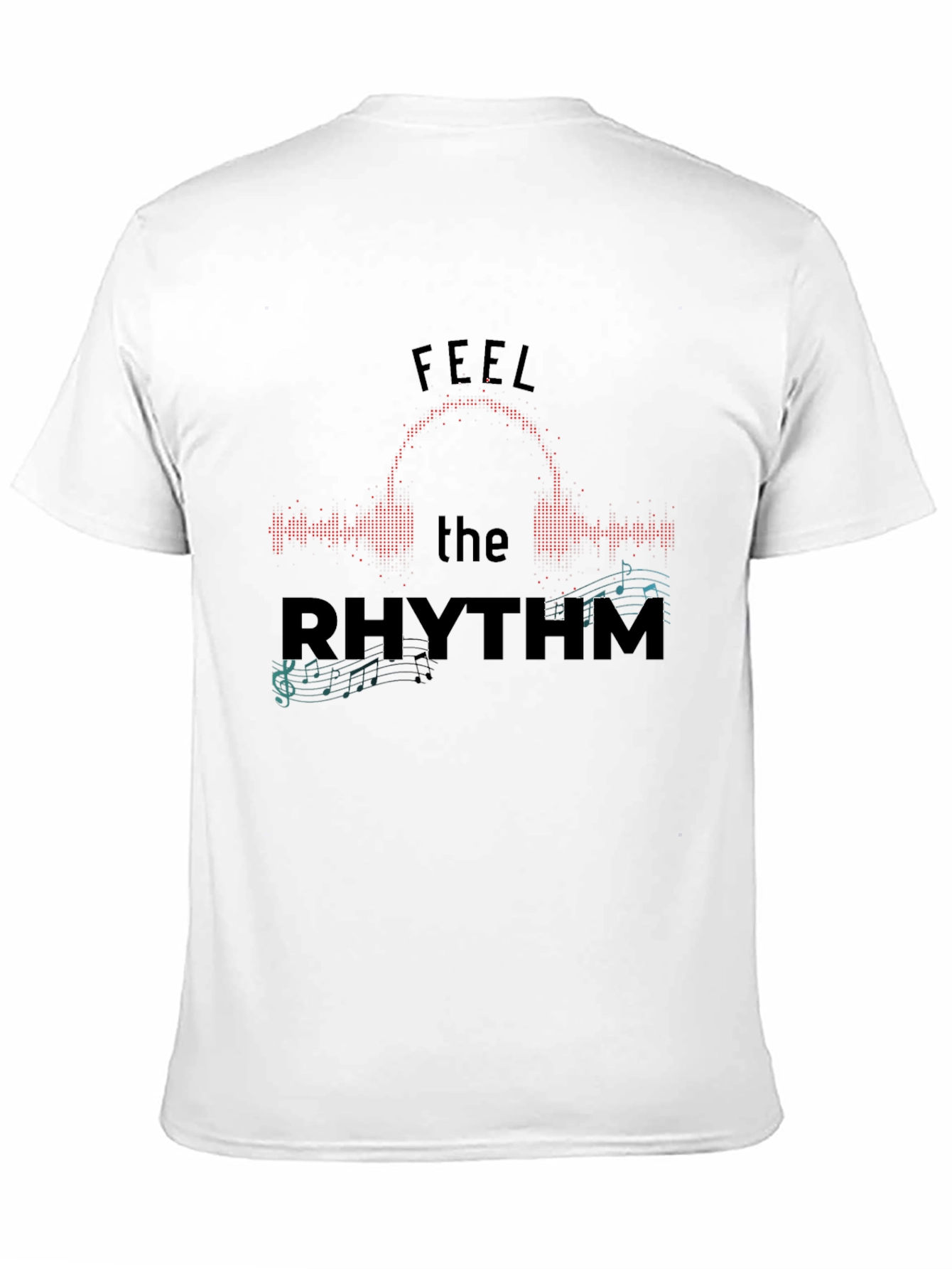 Feel the Rhythm Graphic Print Mens Black T-Shirt
