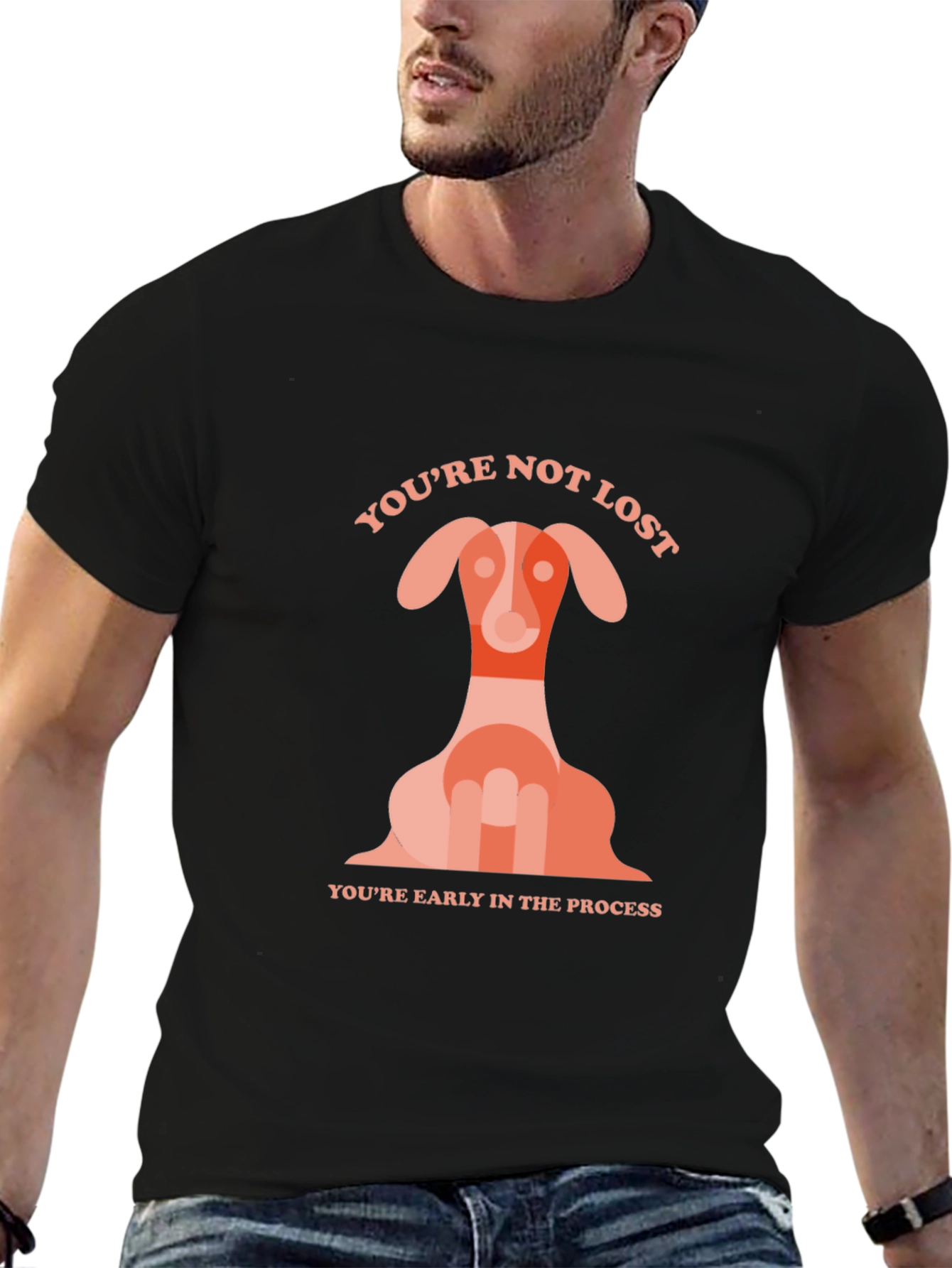 Dog Graphic T-Shirt - Youre Not Lost