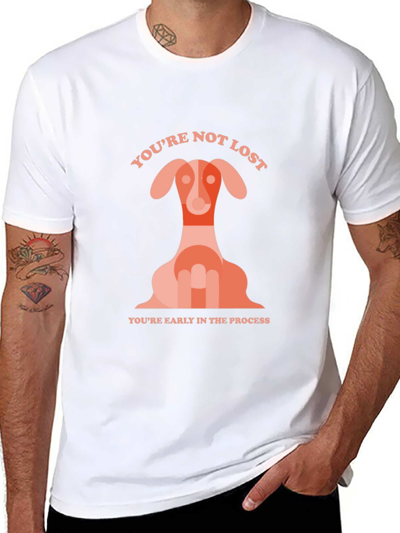 Dog Graphic T-Shirt - Youre Not Lost