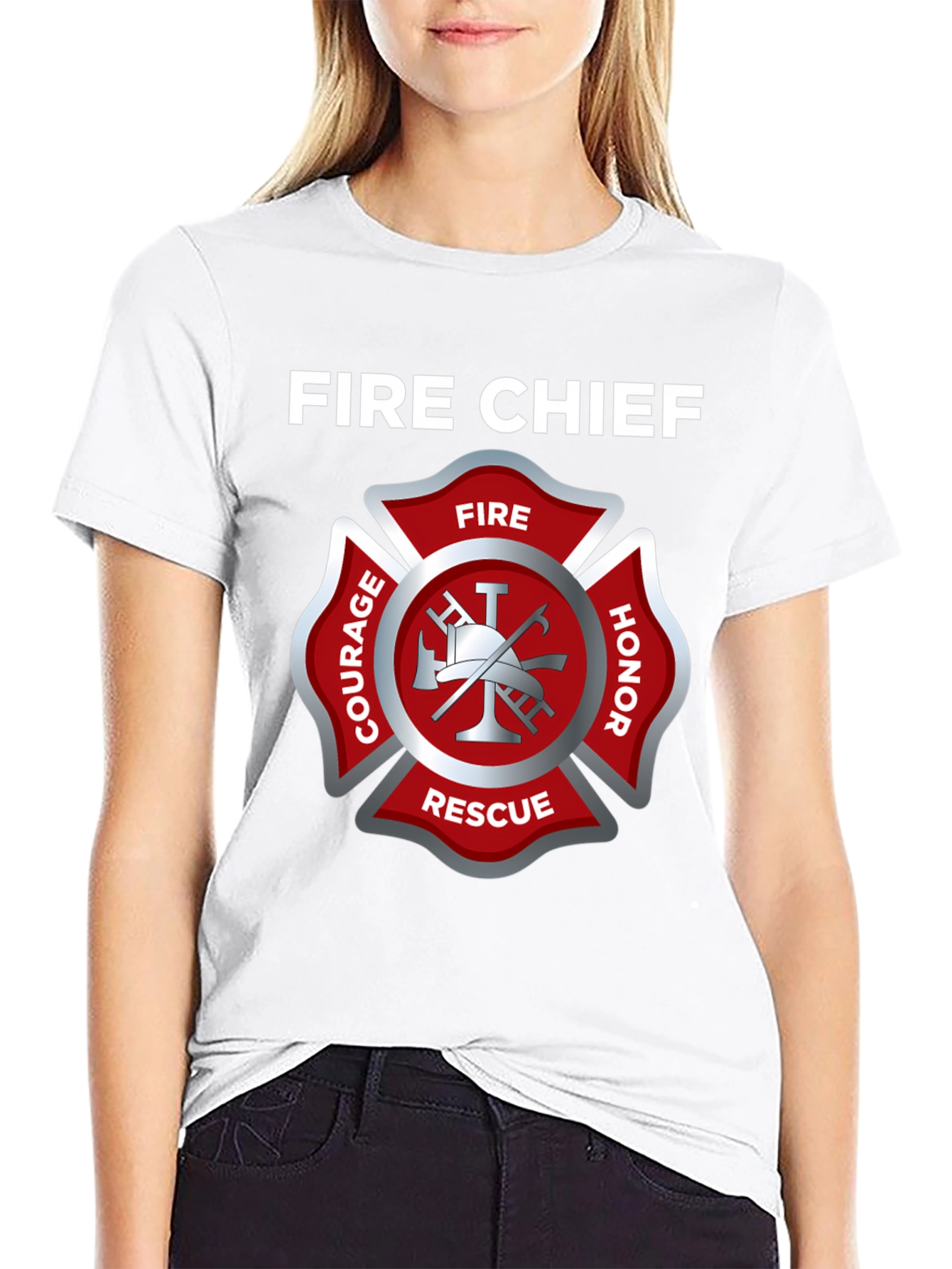 Fire Chief Maltese Cross T-Shirt