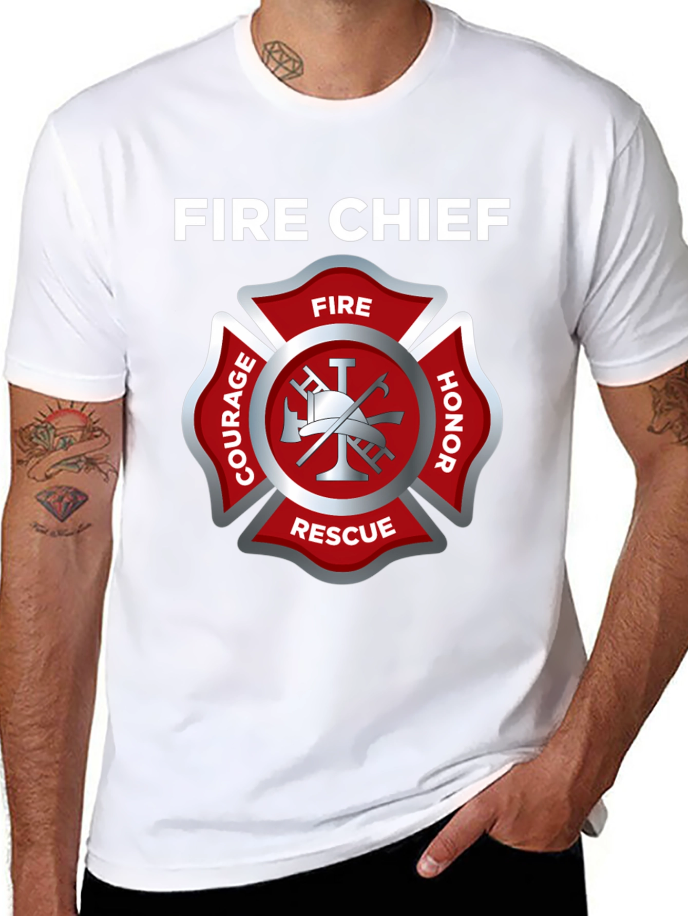Fire Chief Maltese Cross T-Shirt