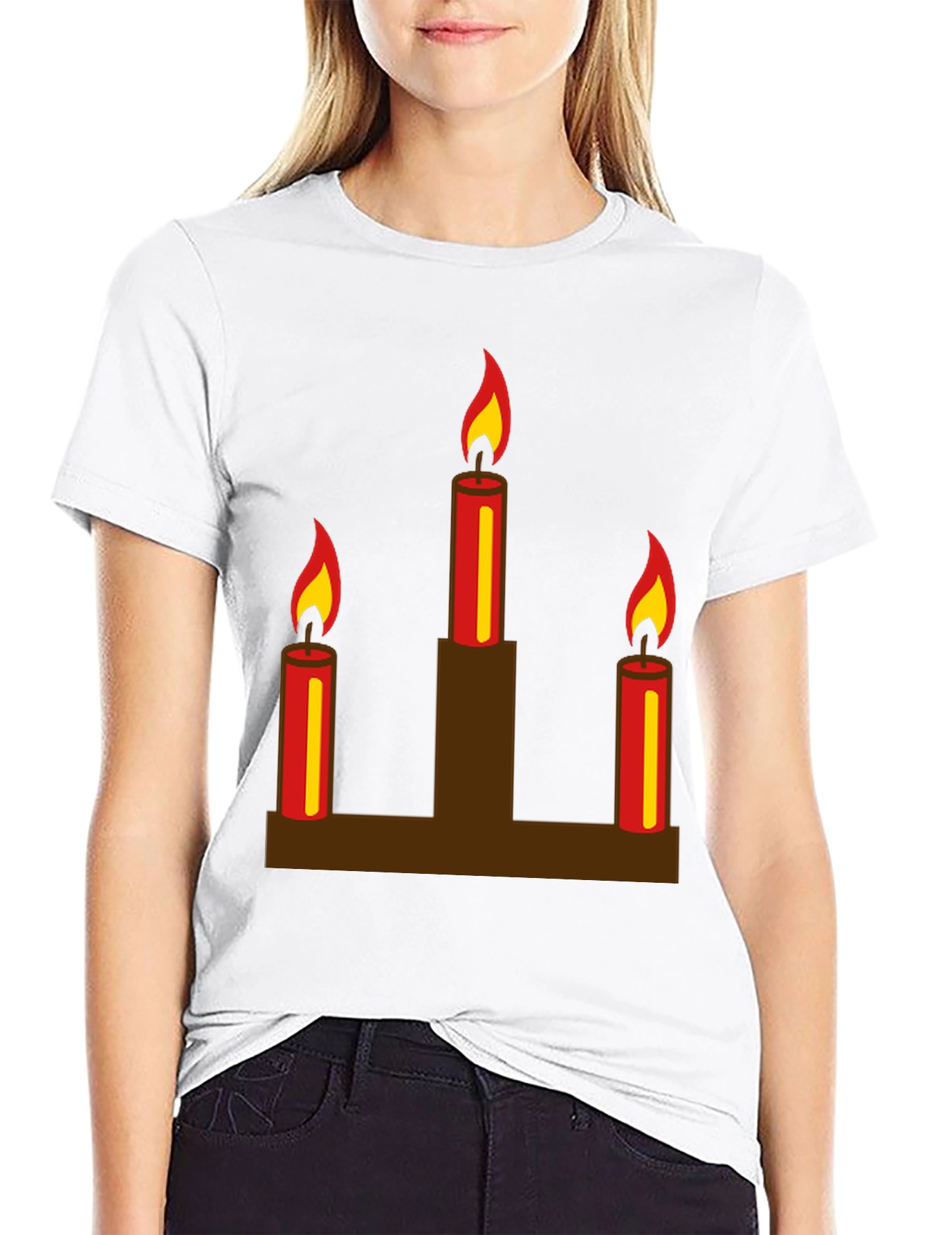 Candle Graphic Black T-Shirt