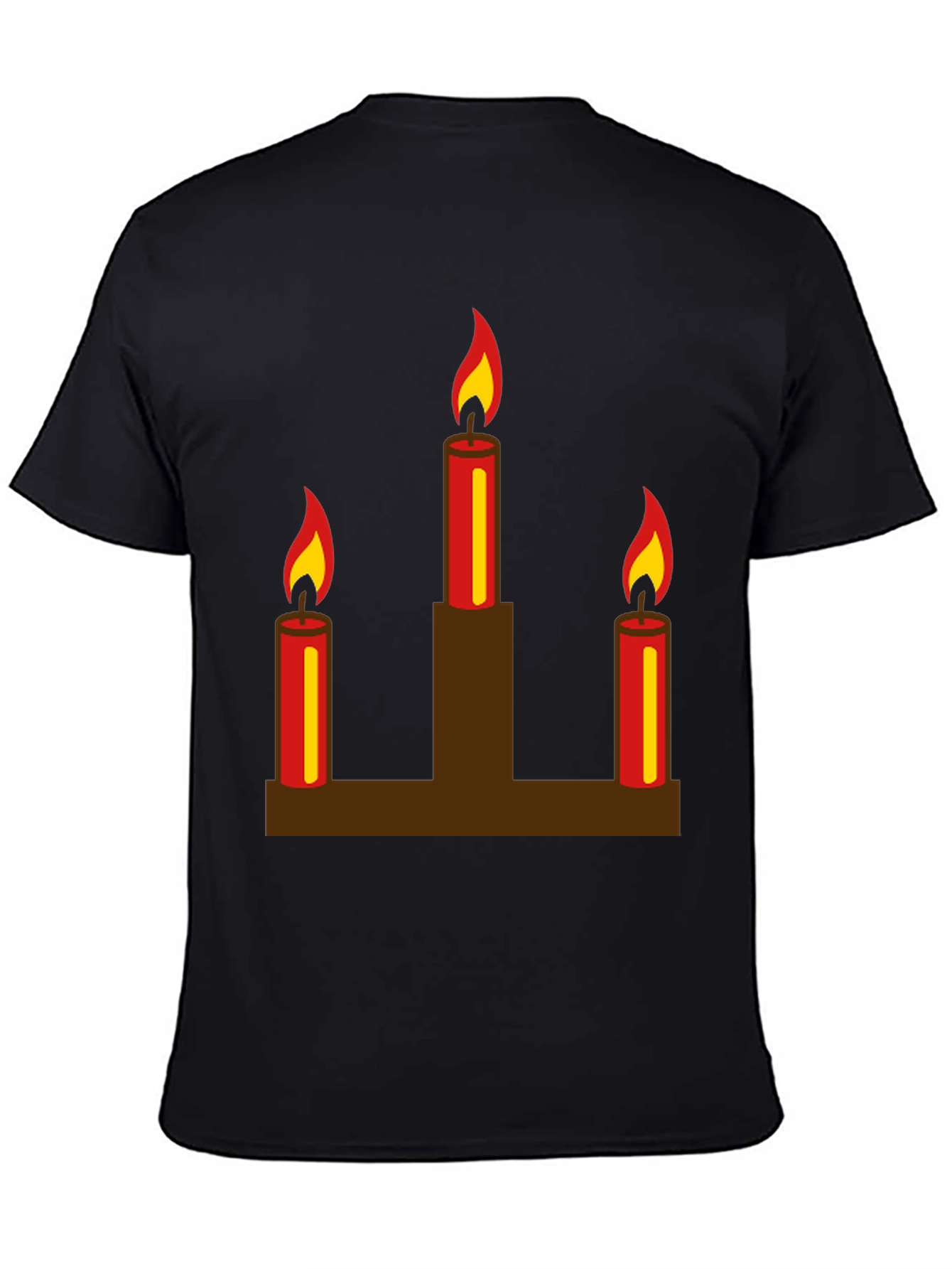 Candle Graphic Black T-Shirt