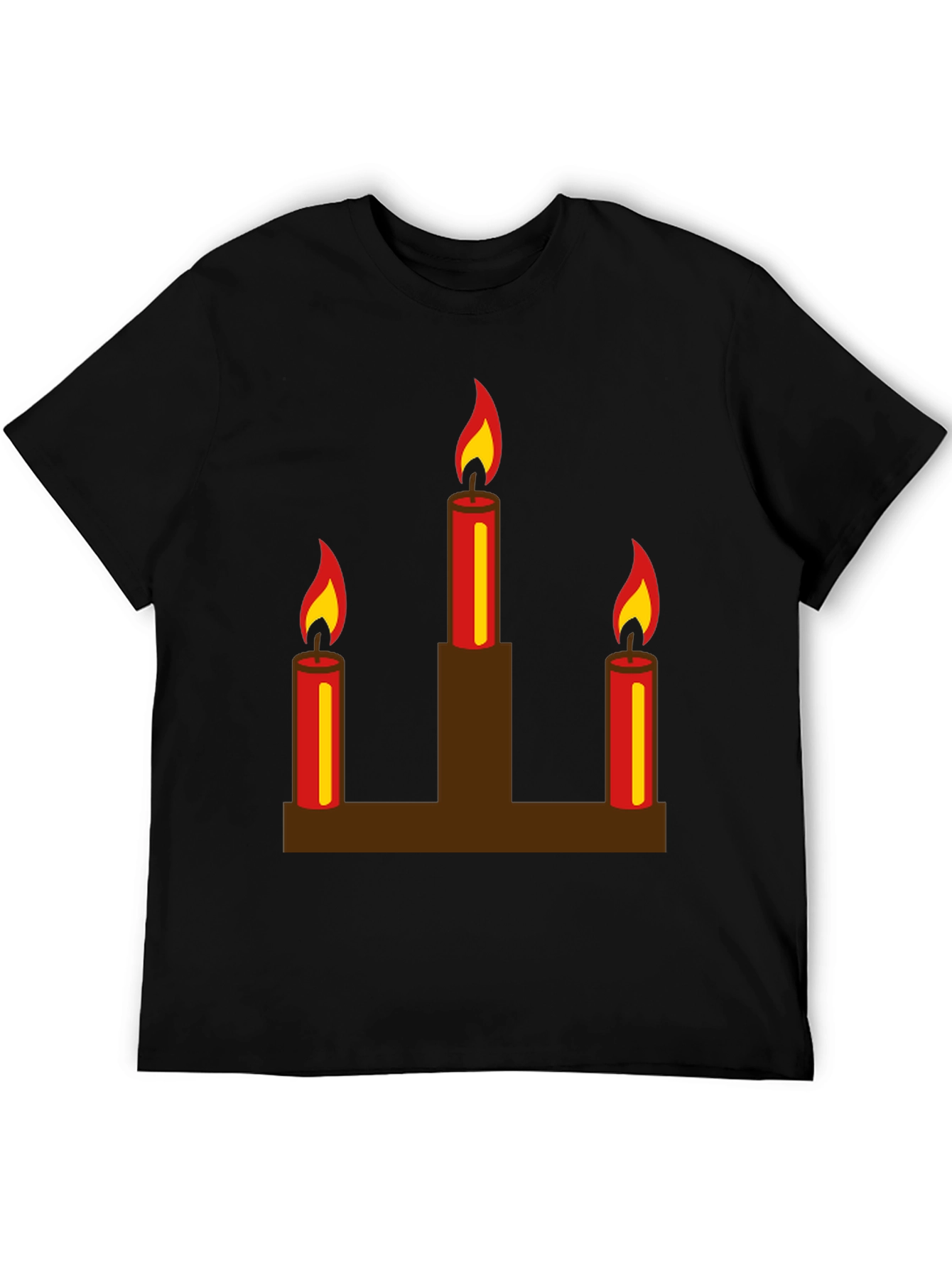 Candle Graphic Black T-Shirt