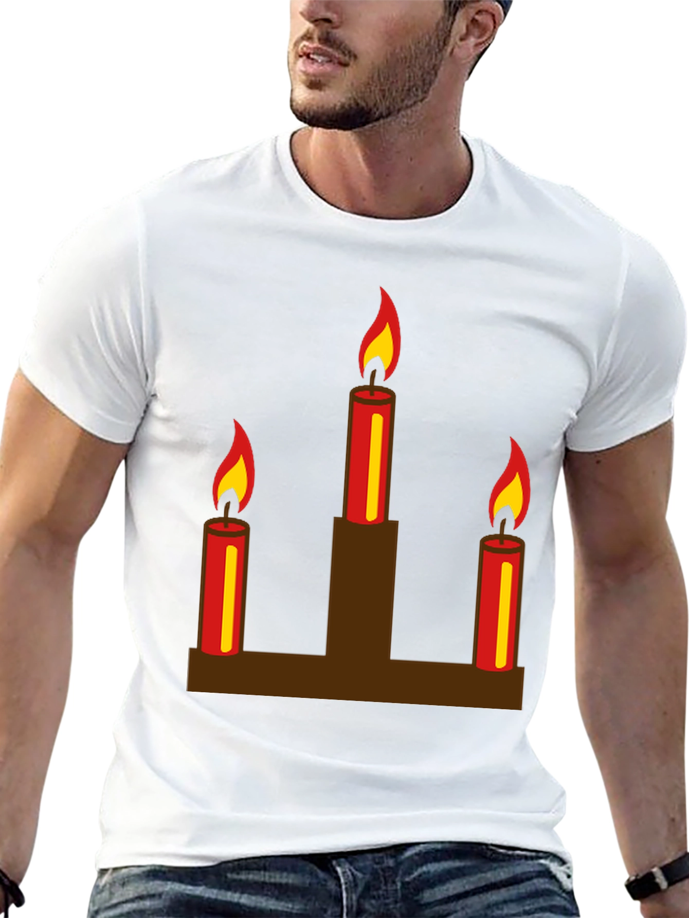 Candle Graphic Black T-Shirt