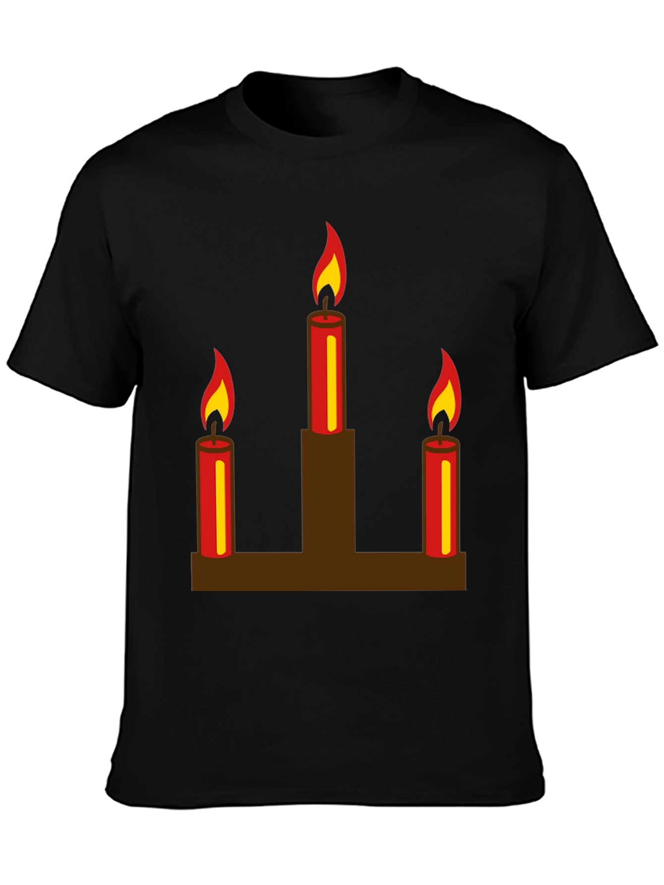 Candle Graphic Black T-Shirt