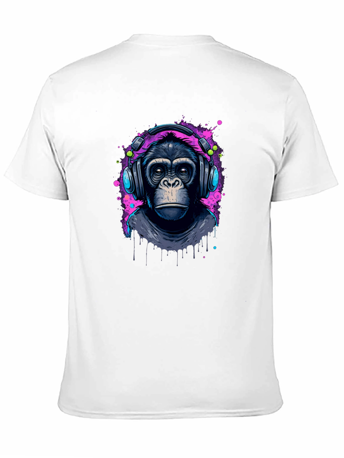 Monkey DJ Graphic T-Shirt - Cool Black Tee