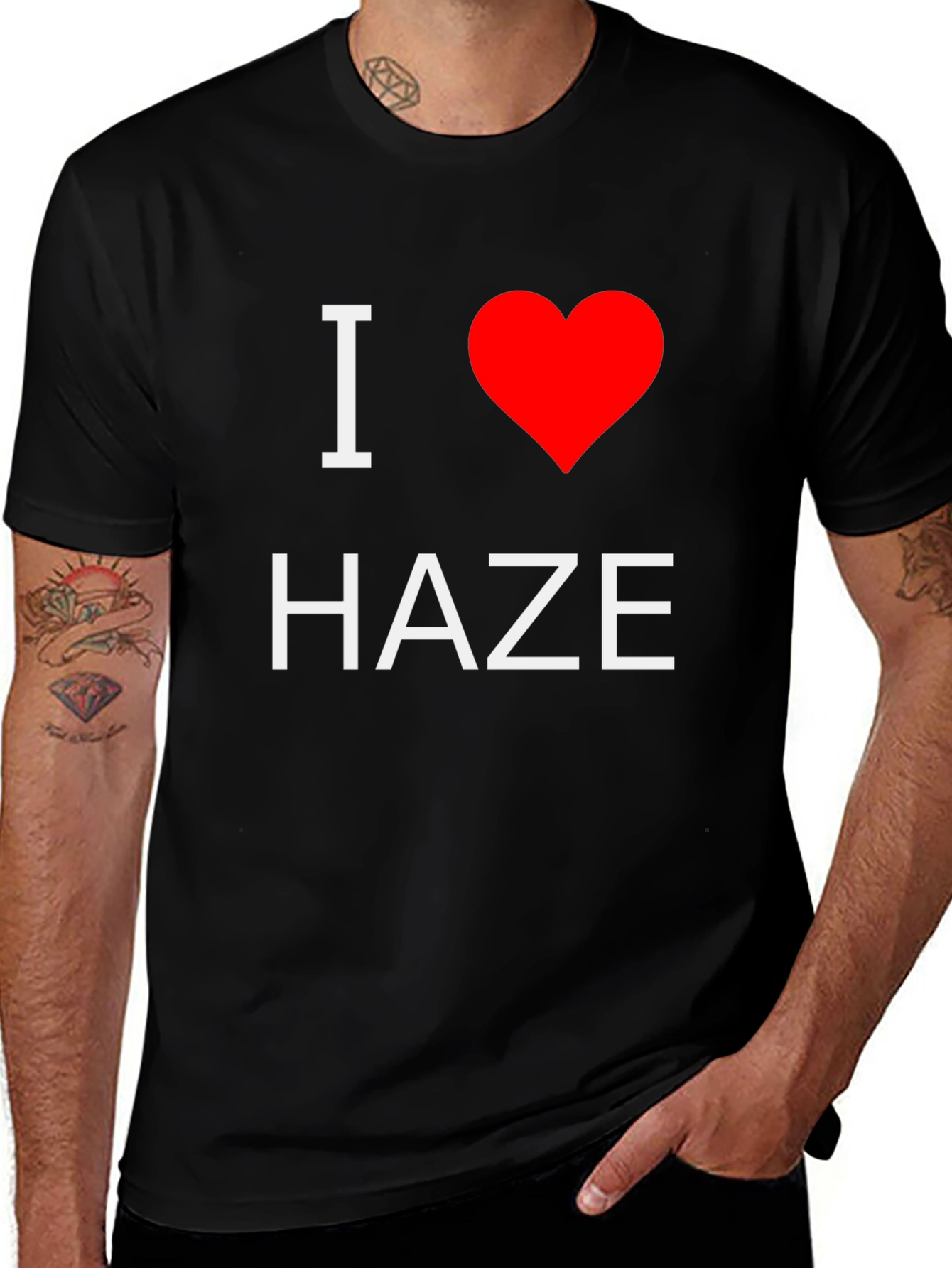 I Heart Haze Graphic Tee - Black Casual T-Shirt