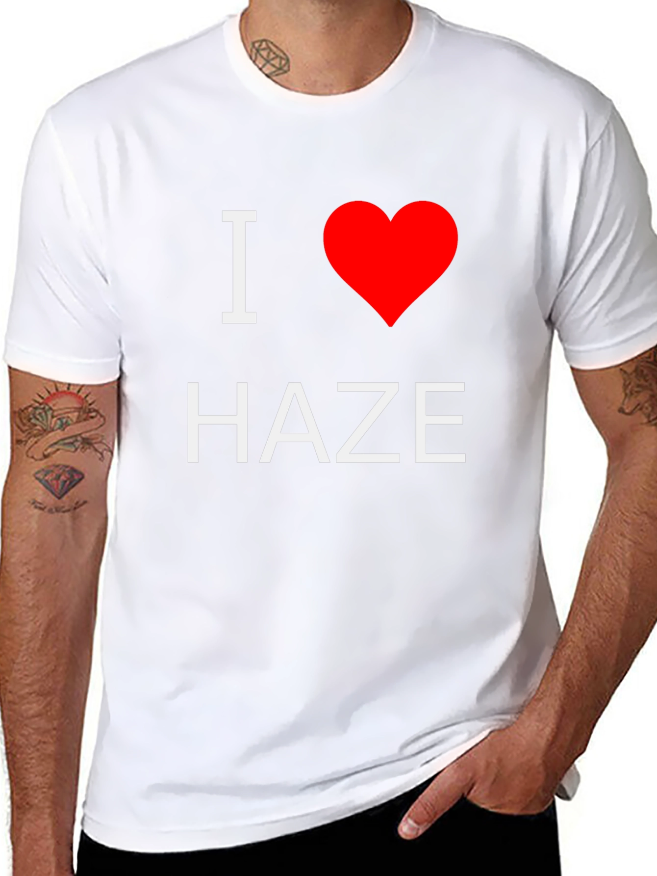 I Heart Haze Graphic Tee - Black Casual T-Shirt