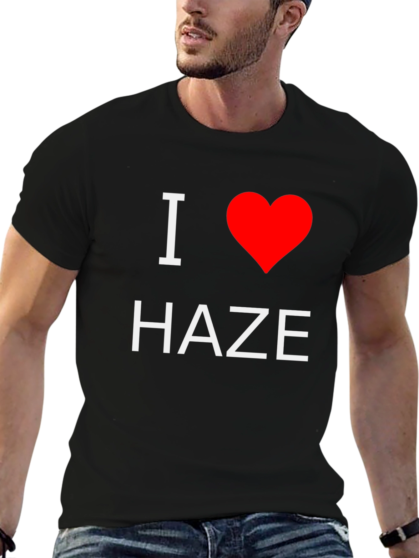 I Heart Haze Graphic Tee - Black Casual T-Shirt