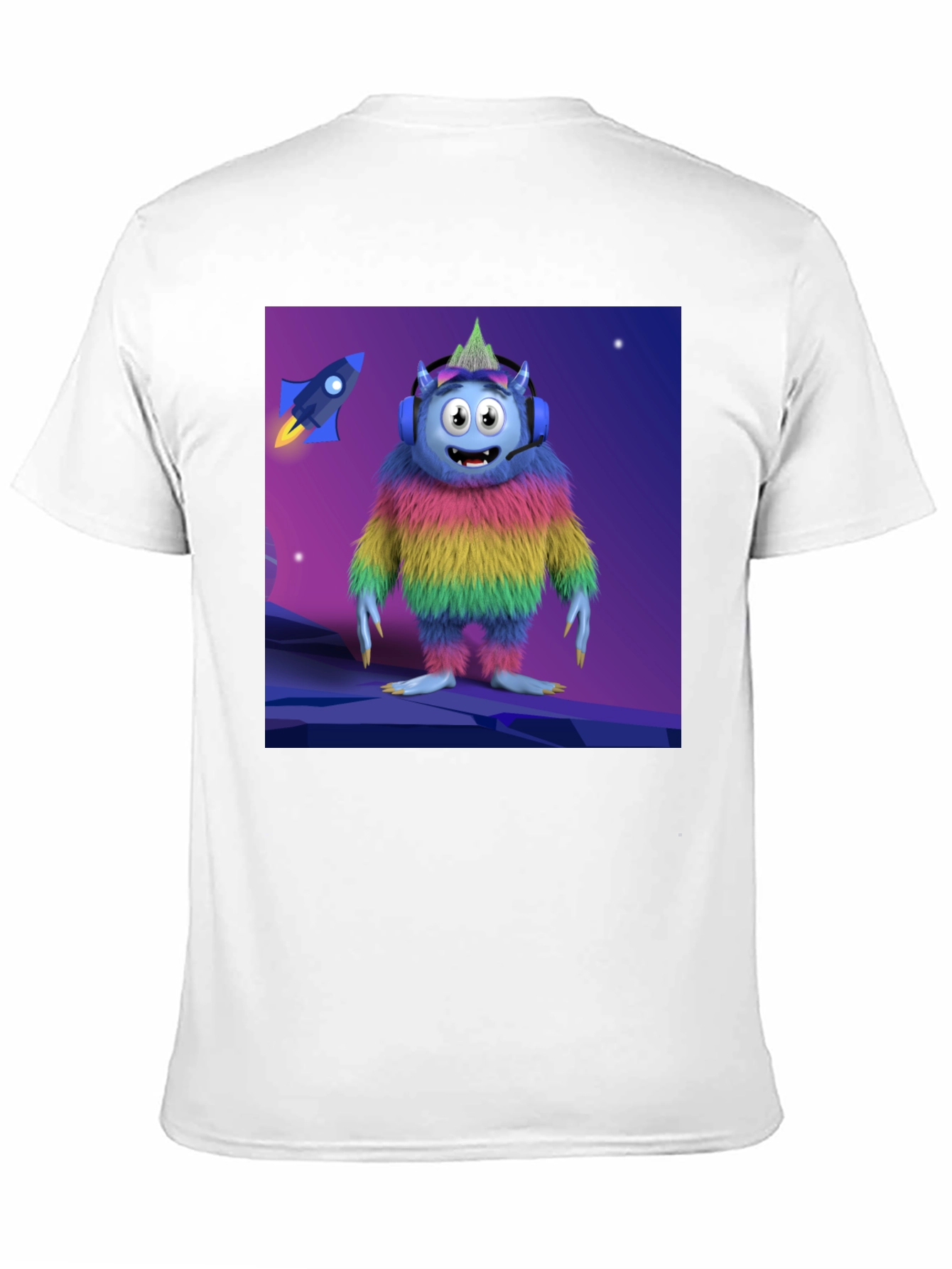 Monster Graphic Tee - Black Cotton Blend