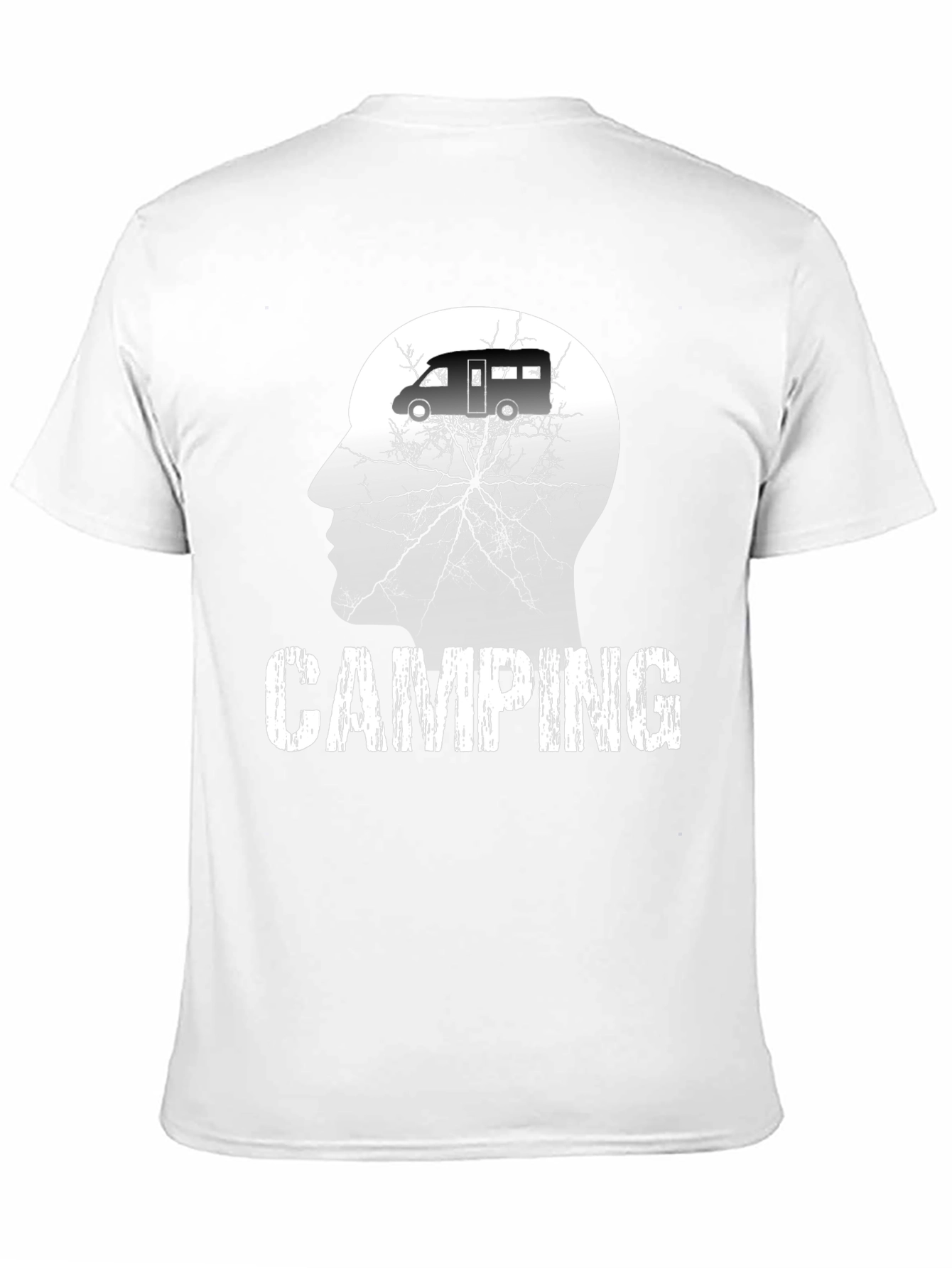 Camping Mind Mens Black Graphic T-Shirt