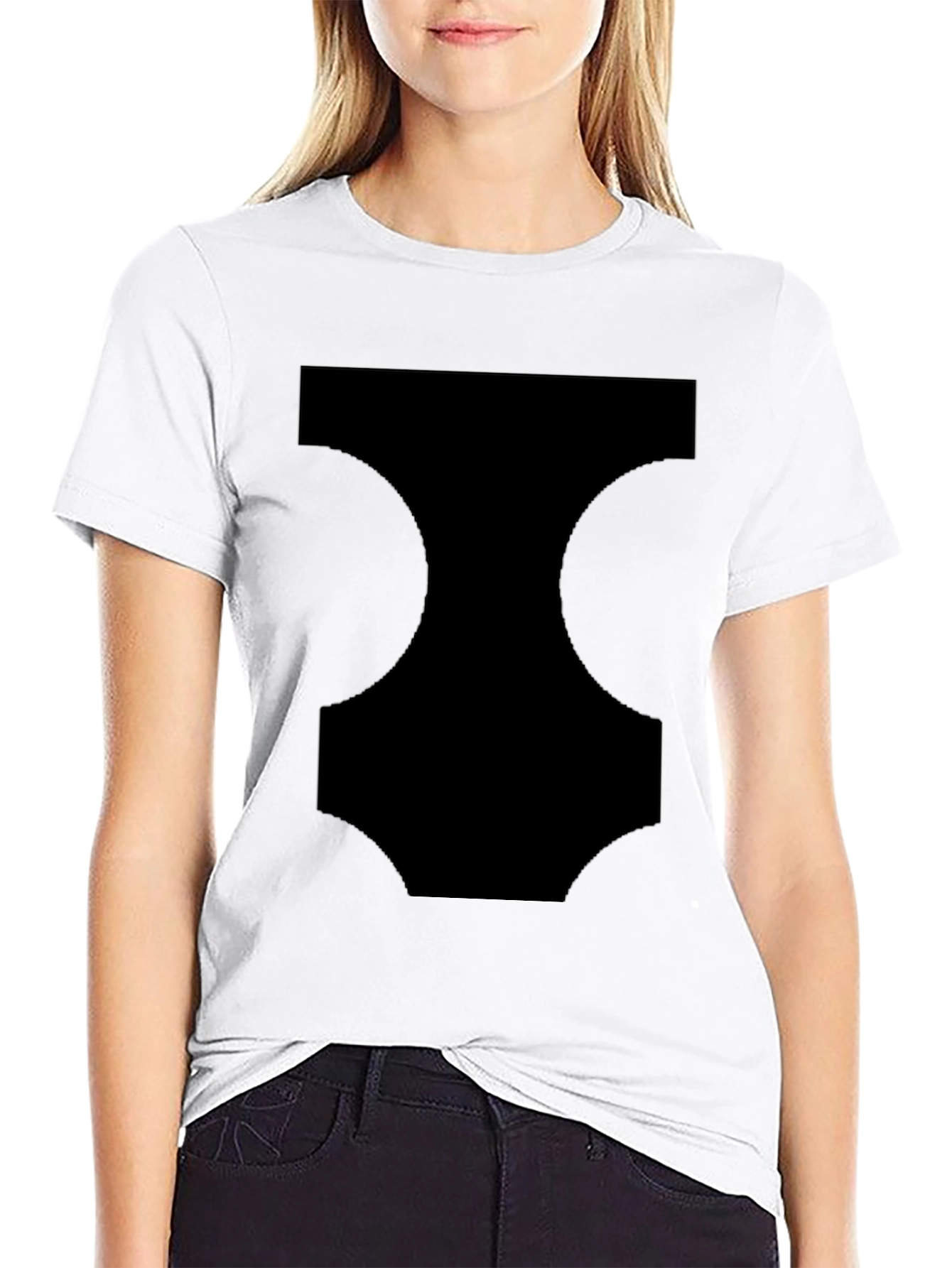 Modern Black Graphic Tee - Mens Casual Style
