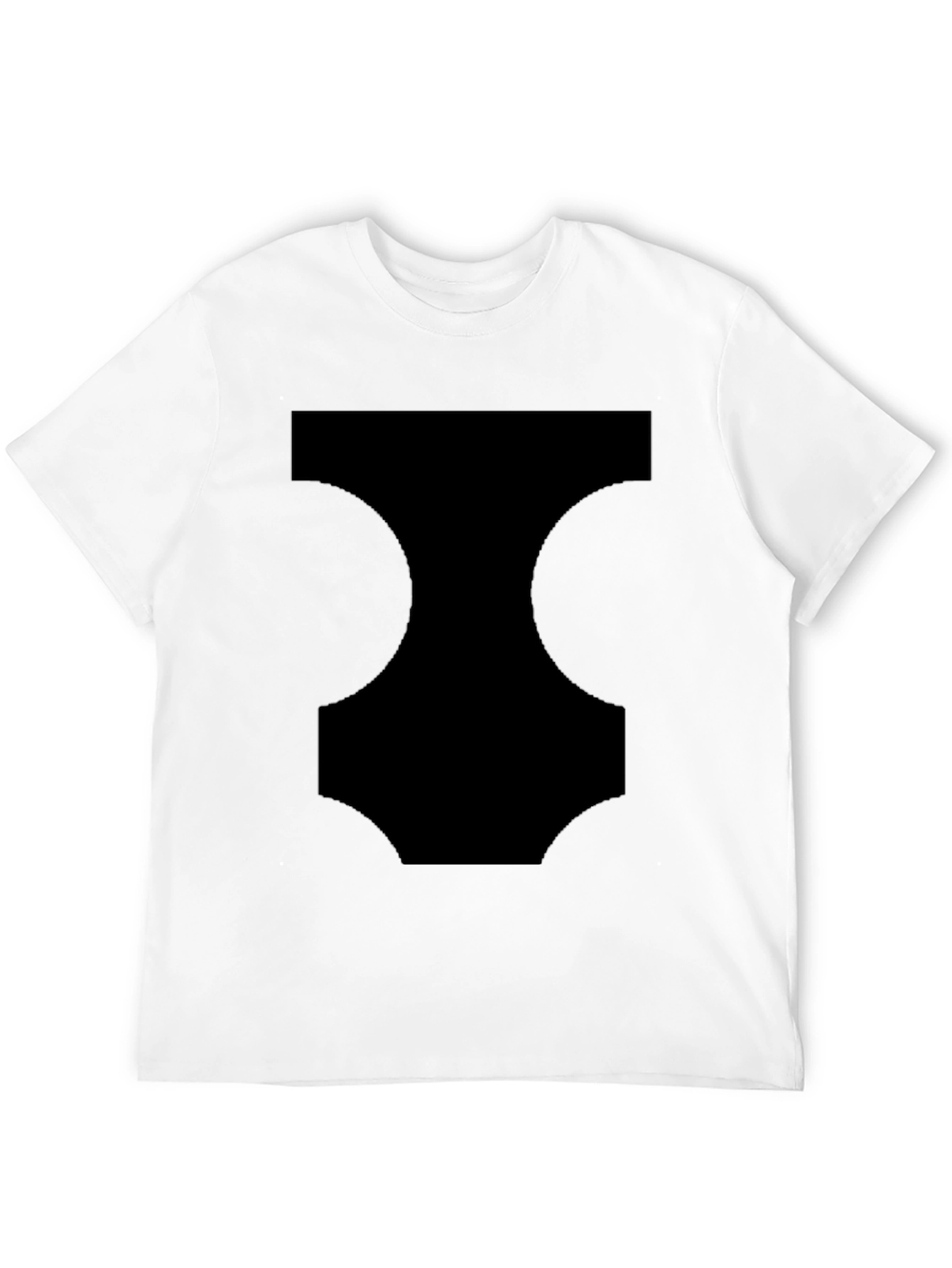 Modern Black Graphic Tee - Mens Casual Style