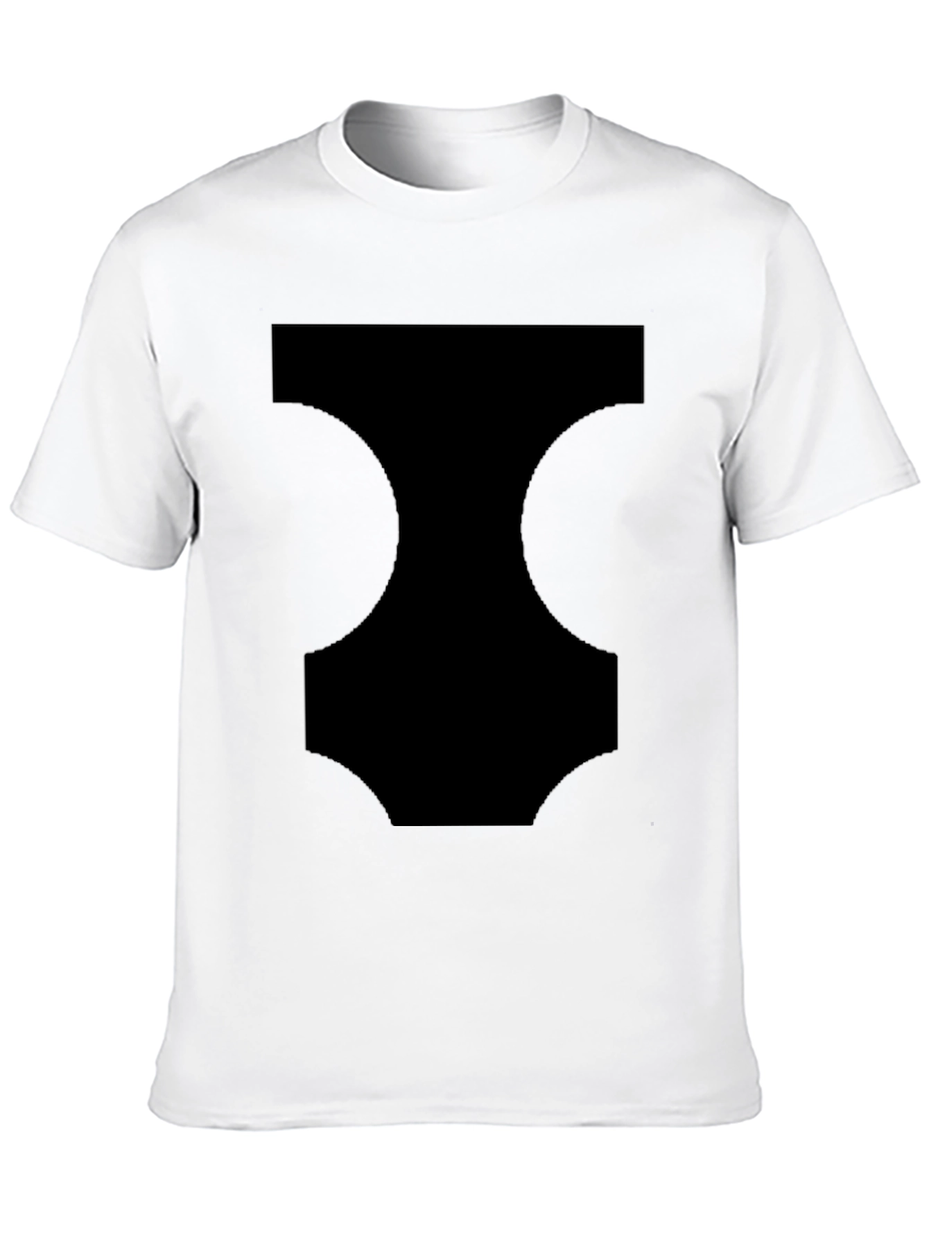 Modern Black Graphic Tee - Mens Casual Style