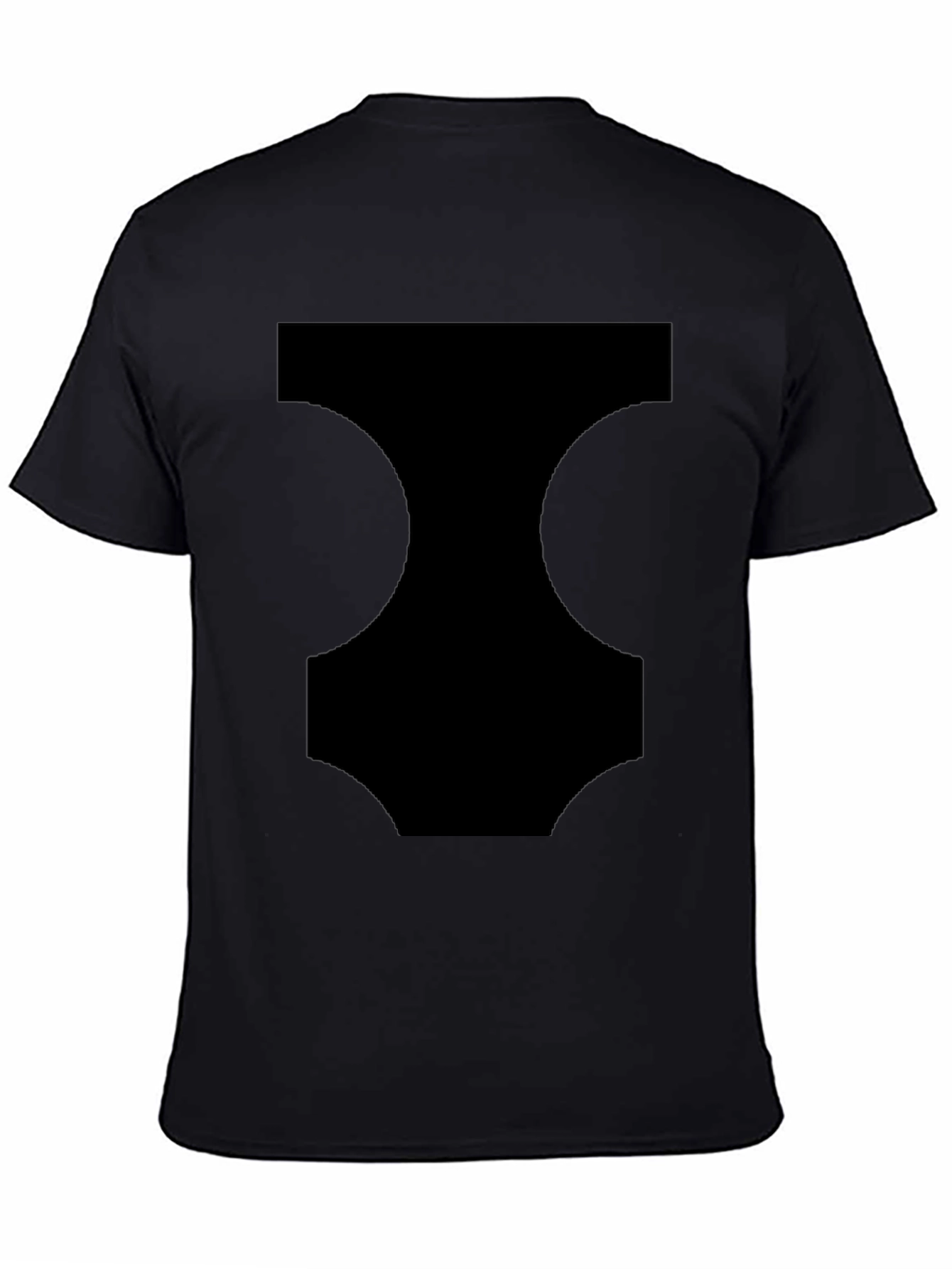 Modern Black Graphic Tee - Mens Casual Style